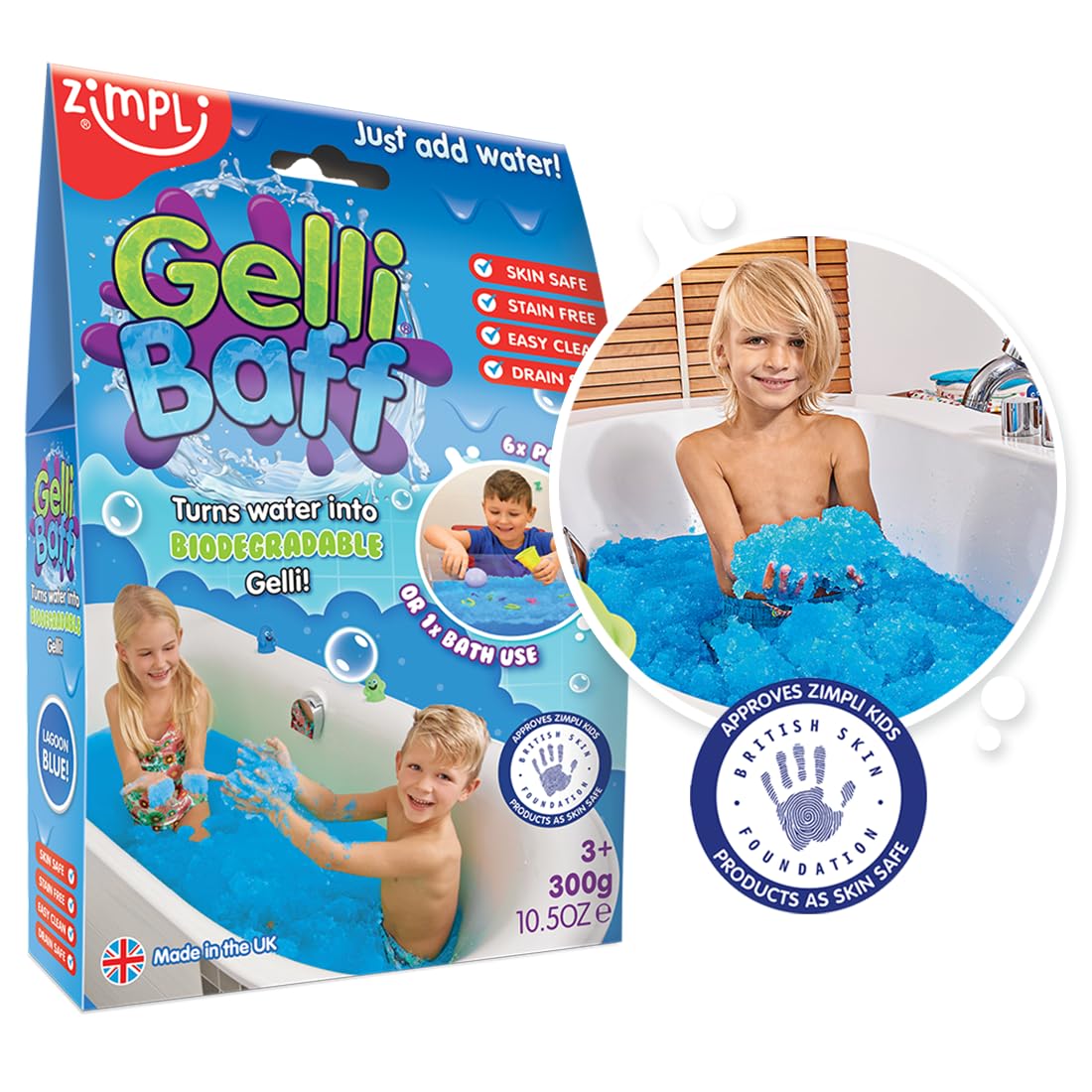 Gelli Baff Blue - Turns Water into Squishy Goo, Ages 3+ 7
