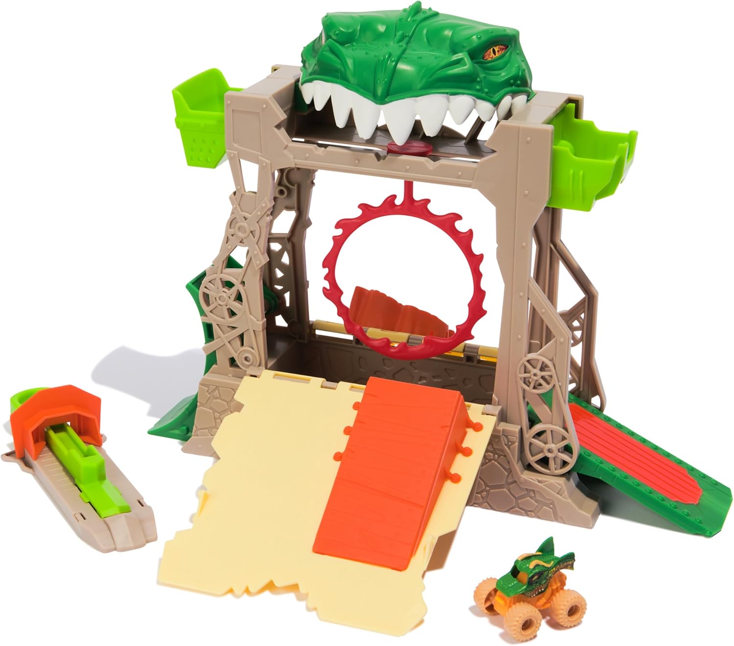 Monster Jam Dragon Dungeon of Doom Playset - Stunt Action with Exclusive Mini Jams Dragon Truck