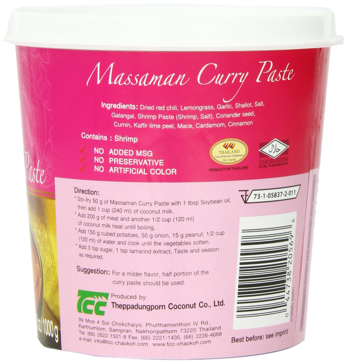 Mae Ploy Thai Massaman Curry Paste (1kg) - Authentic Thai Cooking Ingredient 4