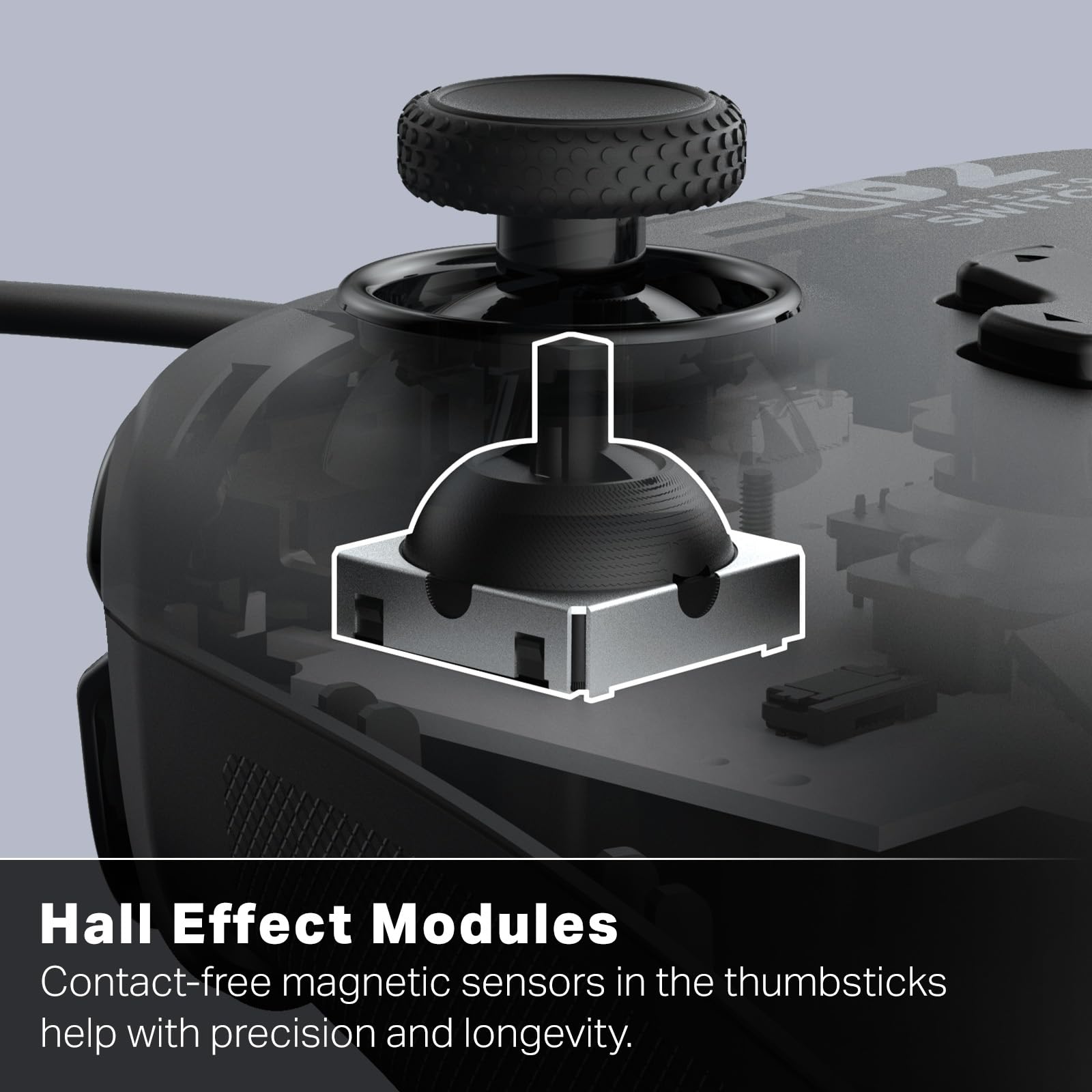 PowerA Advantage Kabelgebundener Controller für Nintendo Switch 2 – Schwarz, Hall-Effekt-Sticks, belegbare Tasten, C-Taste, integrierte Audiosteuerung 4