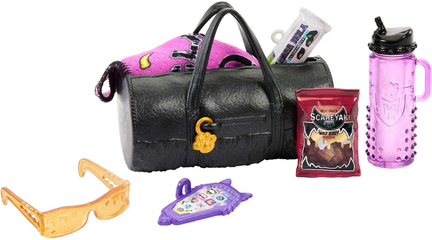 Monster High Clawd Wolf Doll with Rockseena Pet & Accessories - 9-Piece Set for Kids 4+ 3