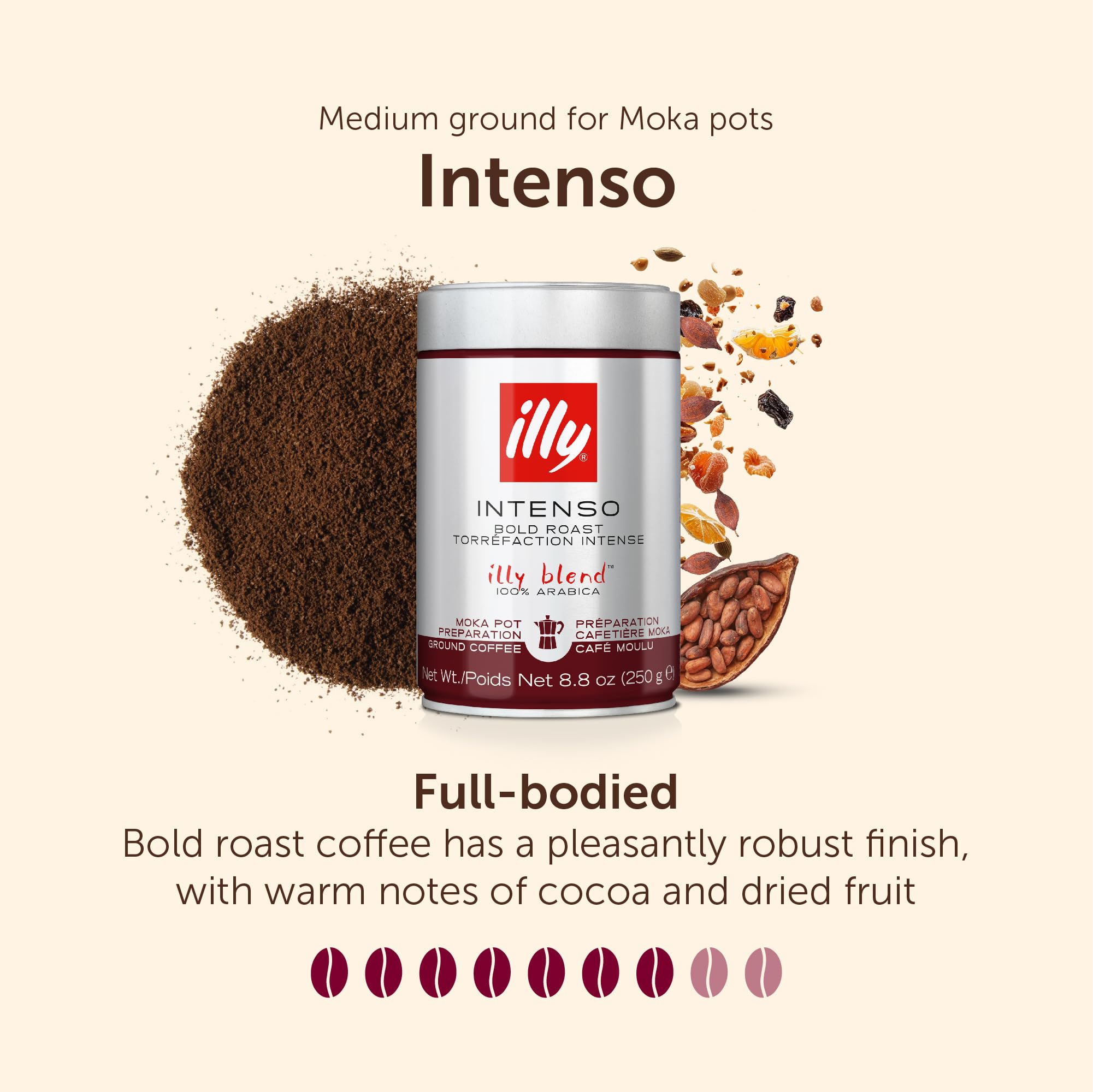 illy Intenso Ground Coffee - Dark Roast 100% Arabica - 250g 4