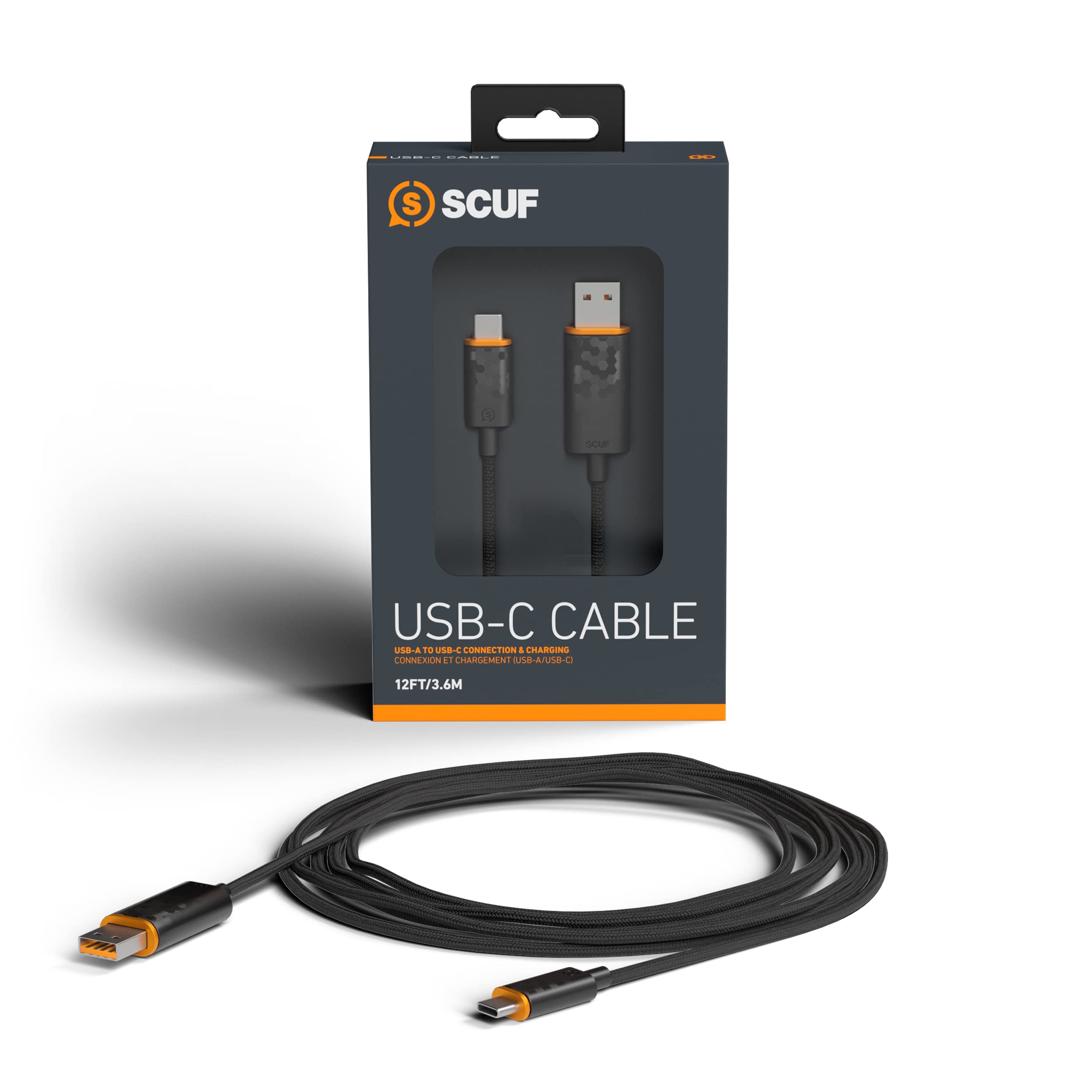 SCUF Braided USB-C Cable – 6ft / 2m for Xbox Controllers, Fast Charging & Reliable Connection