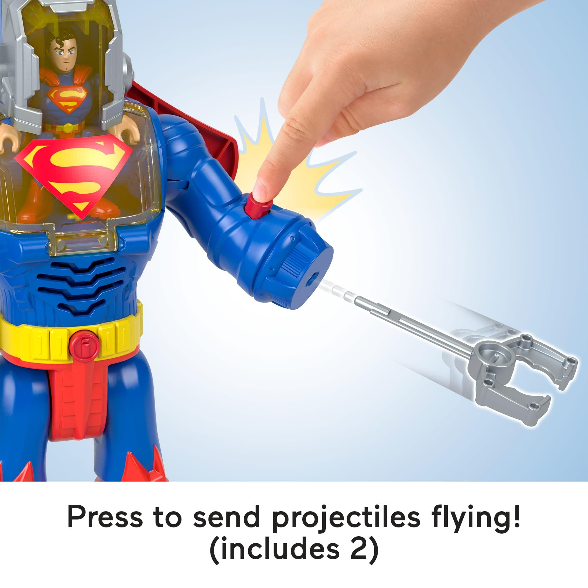 Fisher-Price Imaginext DC Super Friends Superman Exo Suit Robot Playset - 12-Inch Action Figure with Lights & Sounds 3