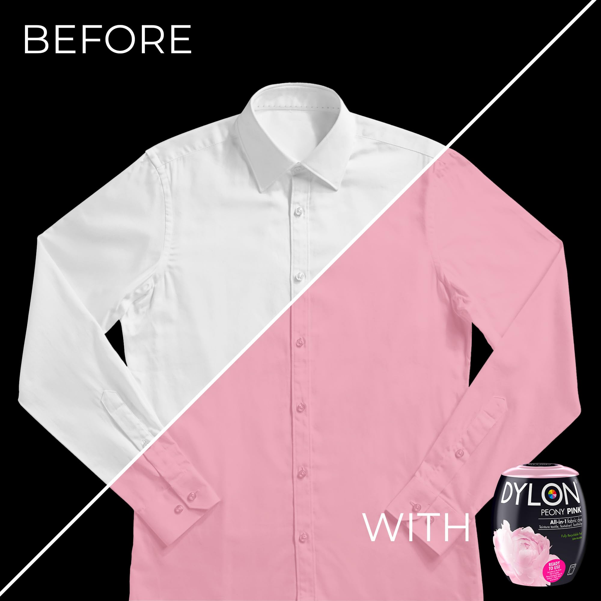 Dylon Washing Machine Fabric Dye Pod - Peony Pink, 350g 3