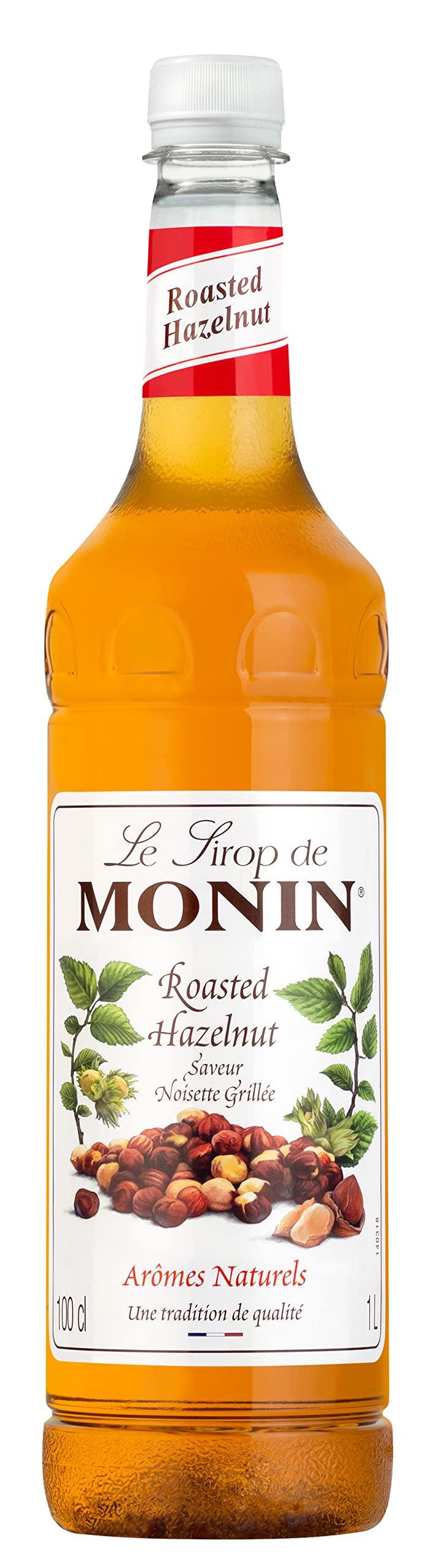 Monin Roasted Hazelnut Syrup - 1 Litre PET Bottle | Vegan, Kosher, Halal