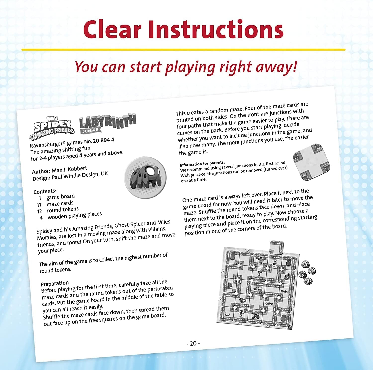 Ravensburger Spider-Man and His Amazing Friends Junior Labyrinth Board Game 3