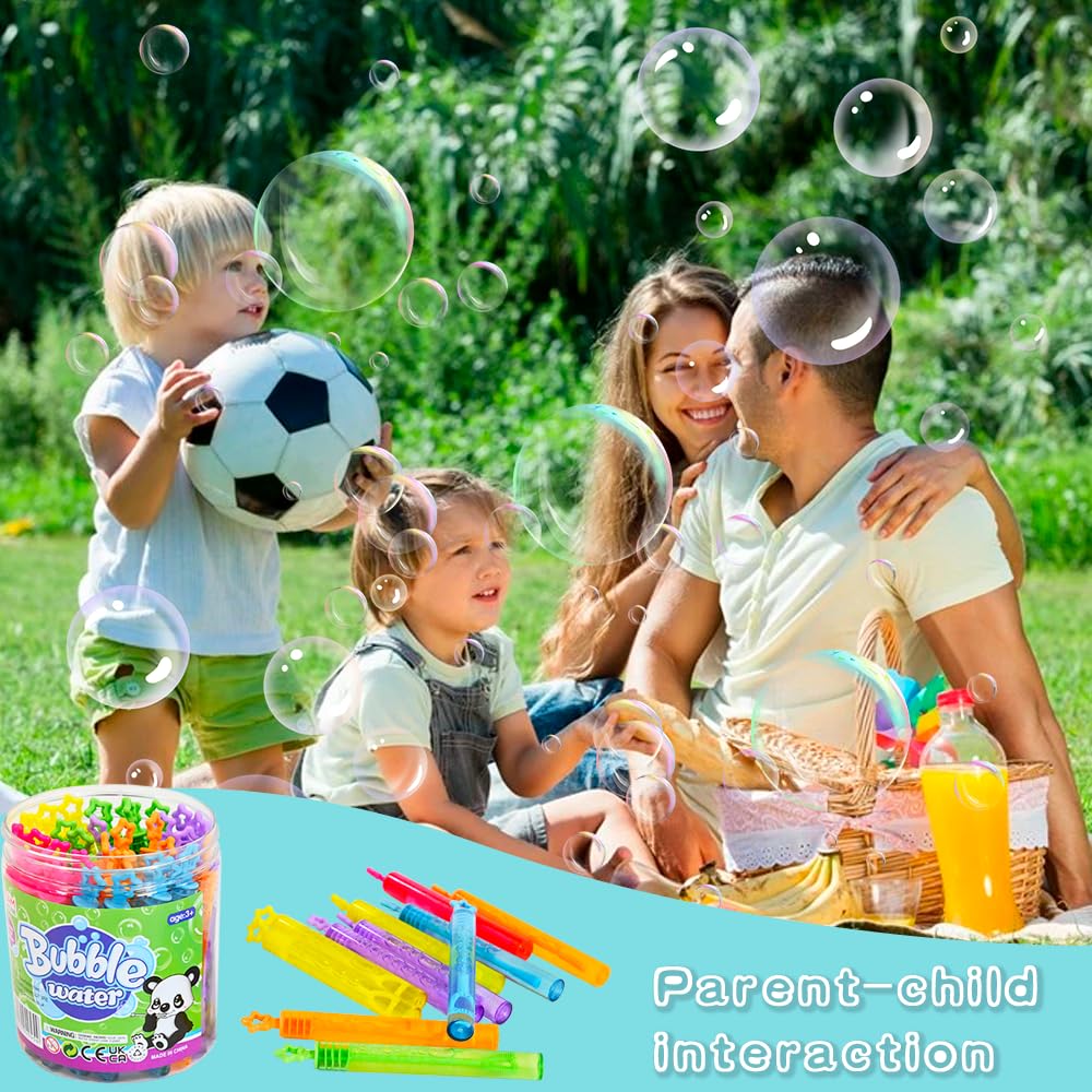 RAM Bubbles for Kids - 40 Star-Shaped Bubble Wands with 5ml Solution, Ages 3+