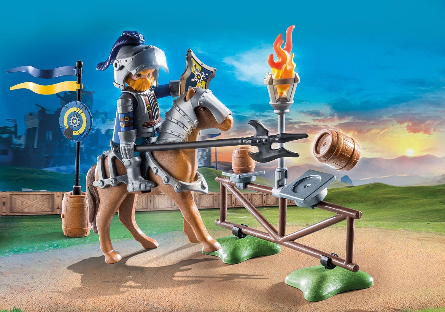 Playmobil 71297 Novelmore Medieval Jousting Area Playset - Knight Training with Horse and Castle, Ages 4+ 9
