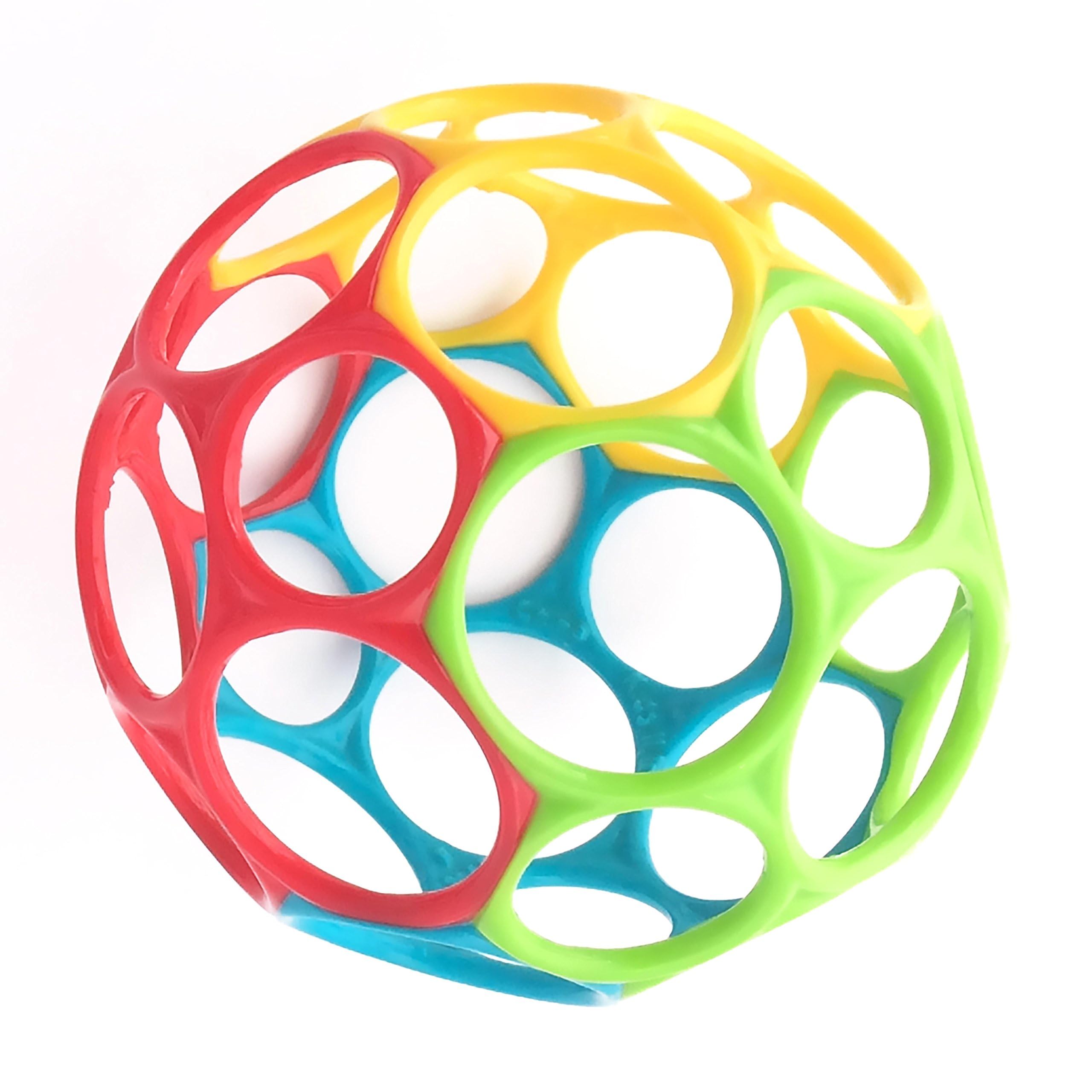 Bright Starts Oball Easy Grasp Classic Ball - 4 Inch, BPA-Free, Ages Newborn+ 1