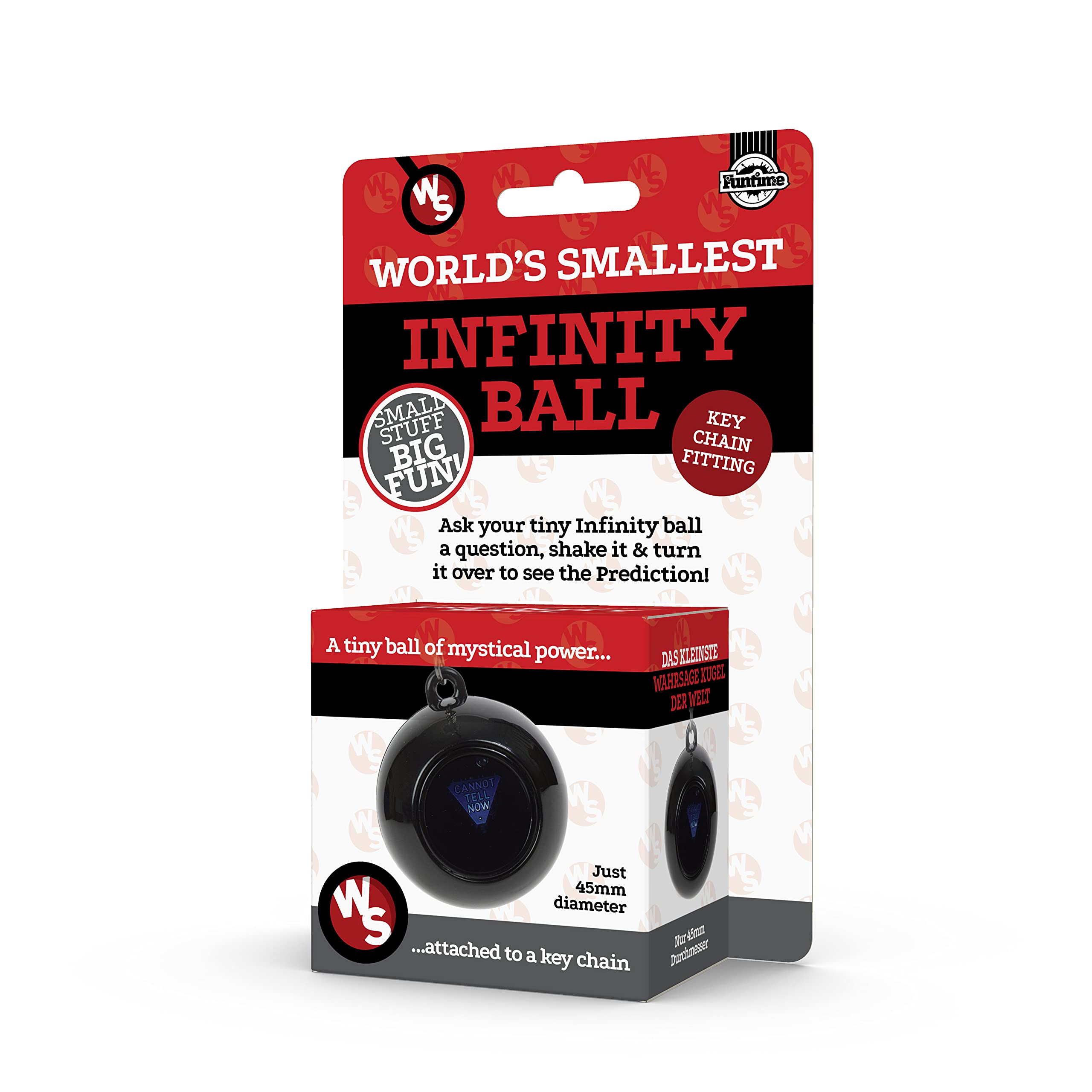 Funtime Gifts World's Smallest Infinity Ball Miniature - Portable Fun | Black Plastic