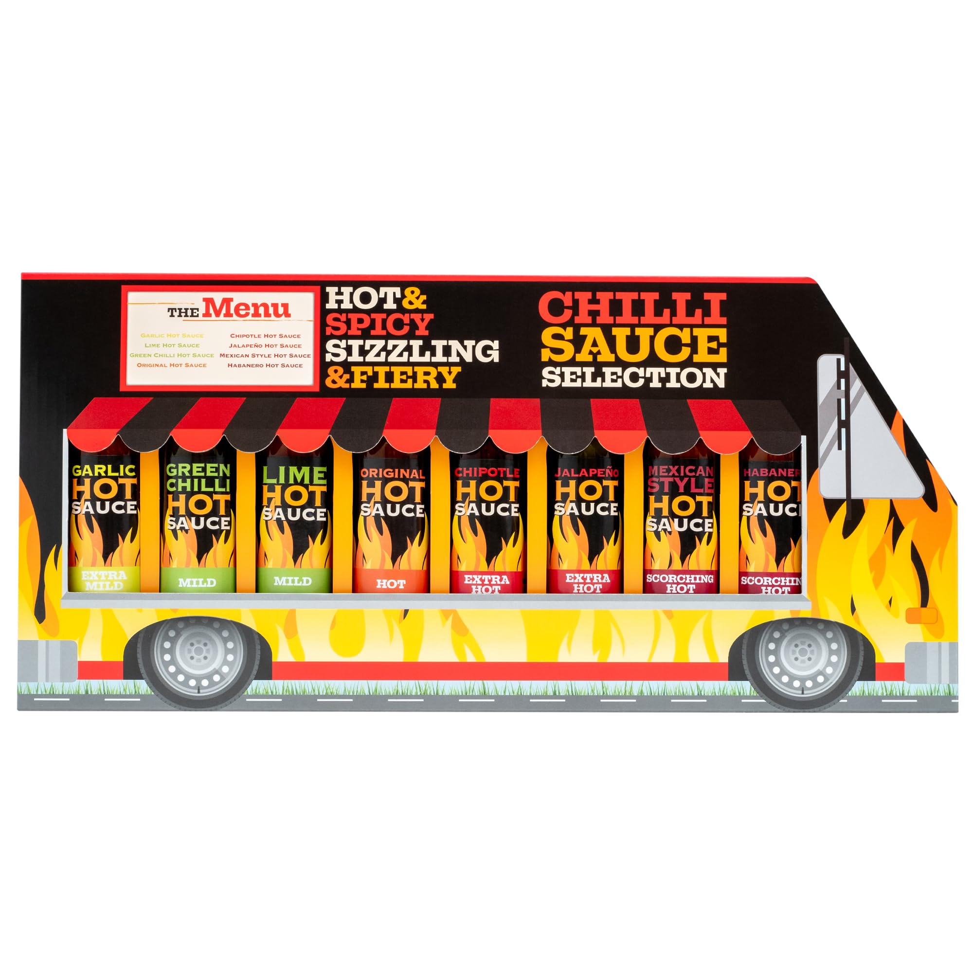 Hot Sauce Gift Set - Chilli Sauce Selection 8 Pack Including Sriracha, Taba