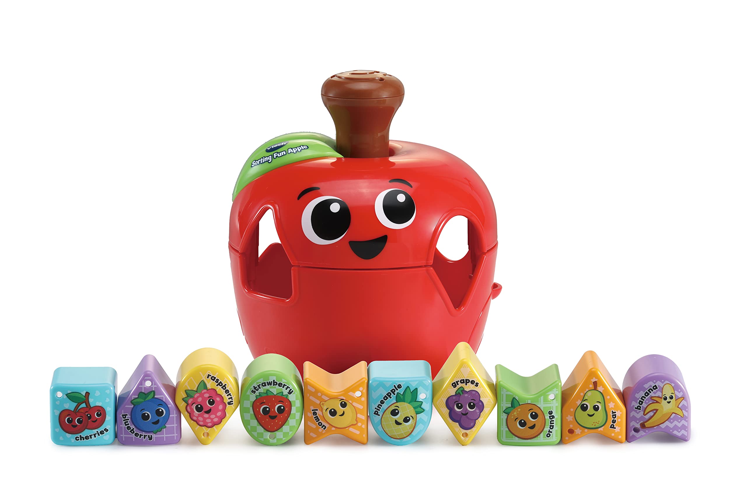 VTech Sorting Fun Apple Shape Sorter - 10 Shapes, 2 Learning Levels | Ages 1-3 Years 4