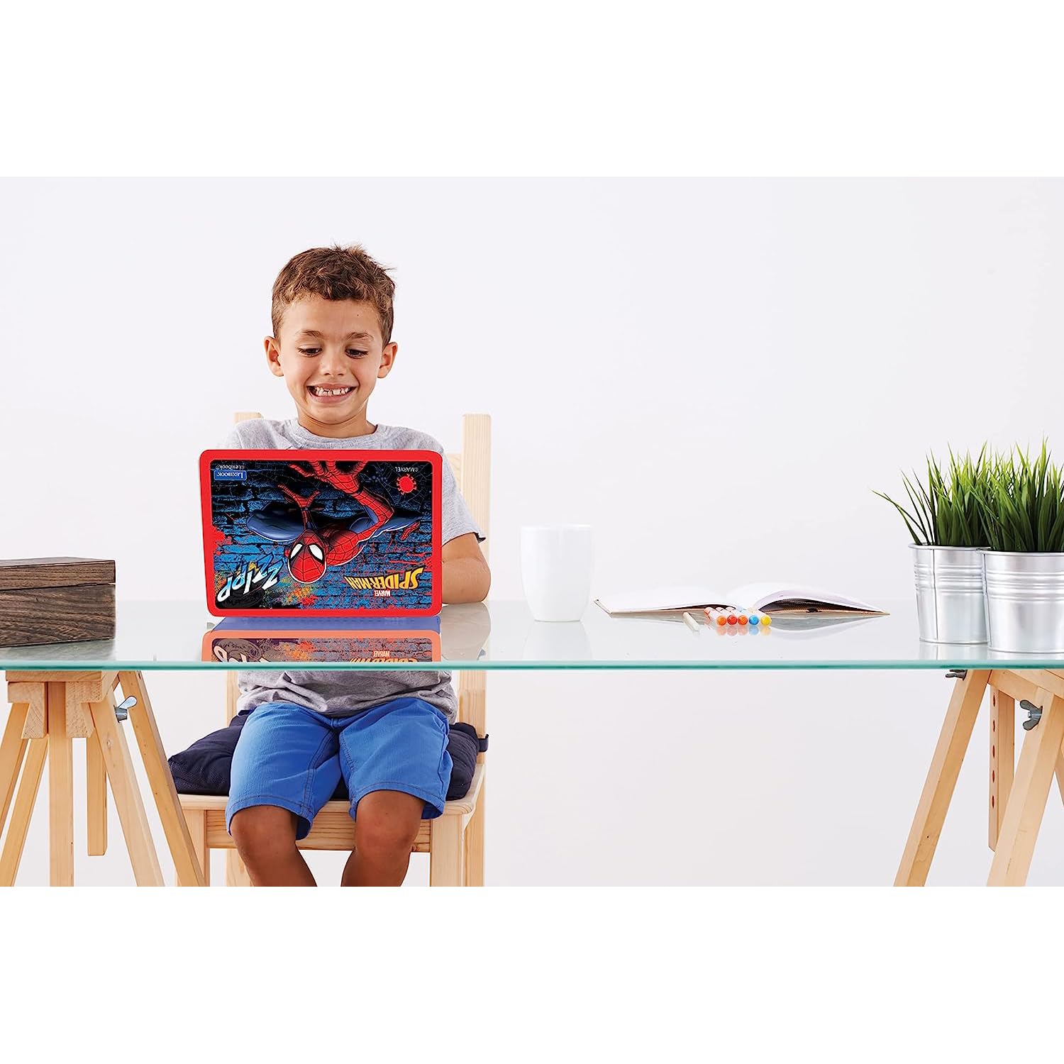 Lexibook Spider-Man Educational Bilingual Laptop - Italian/English Learning Toy with 124 Activities, Ages 3+