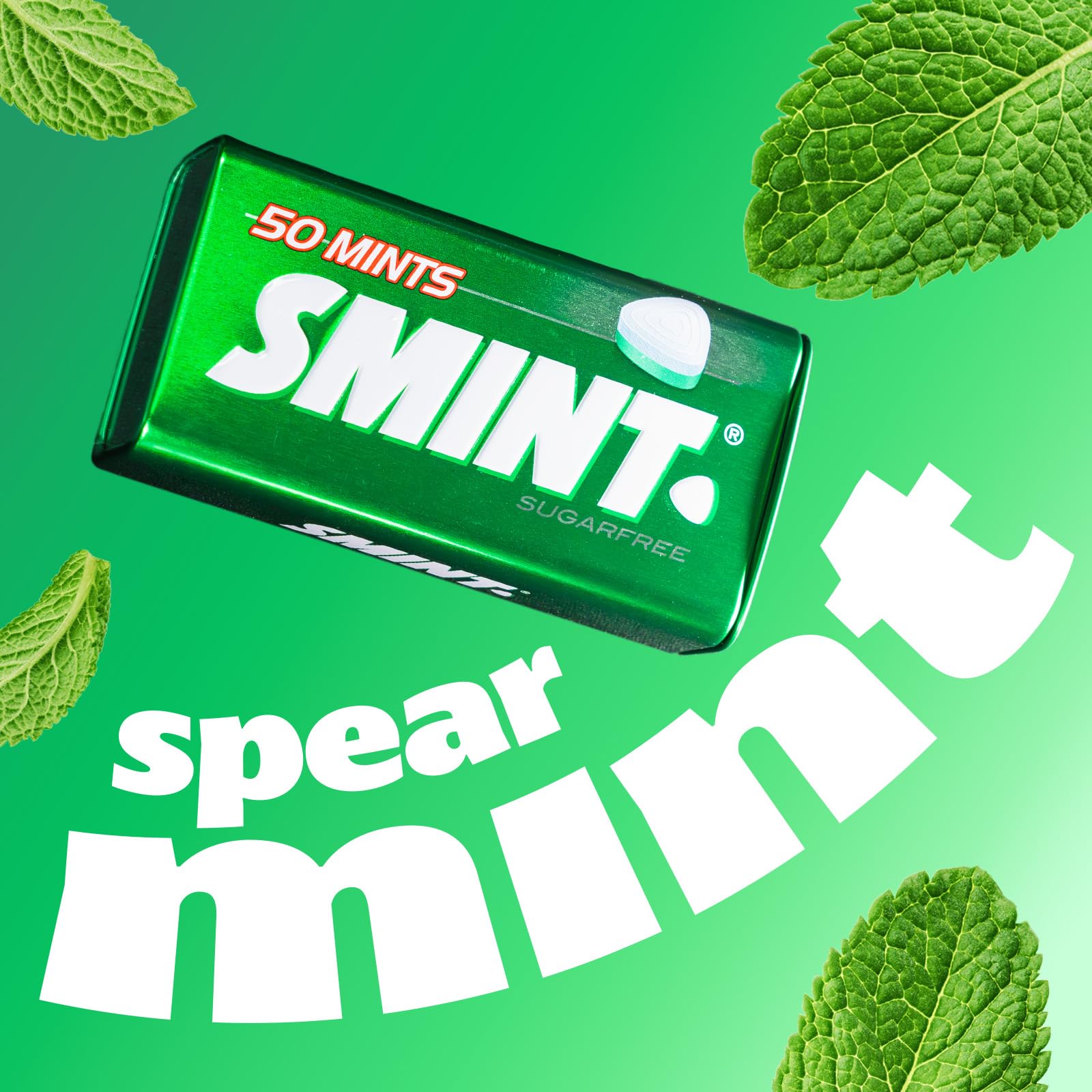 Smint - Spearmint XXL Zuckerfreie Pfefferminzbonbons (Packung mit 12 Dosen) 5