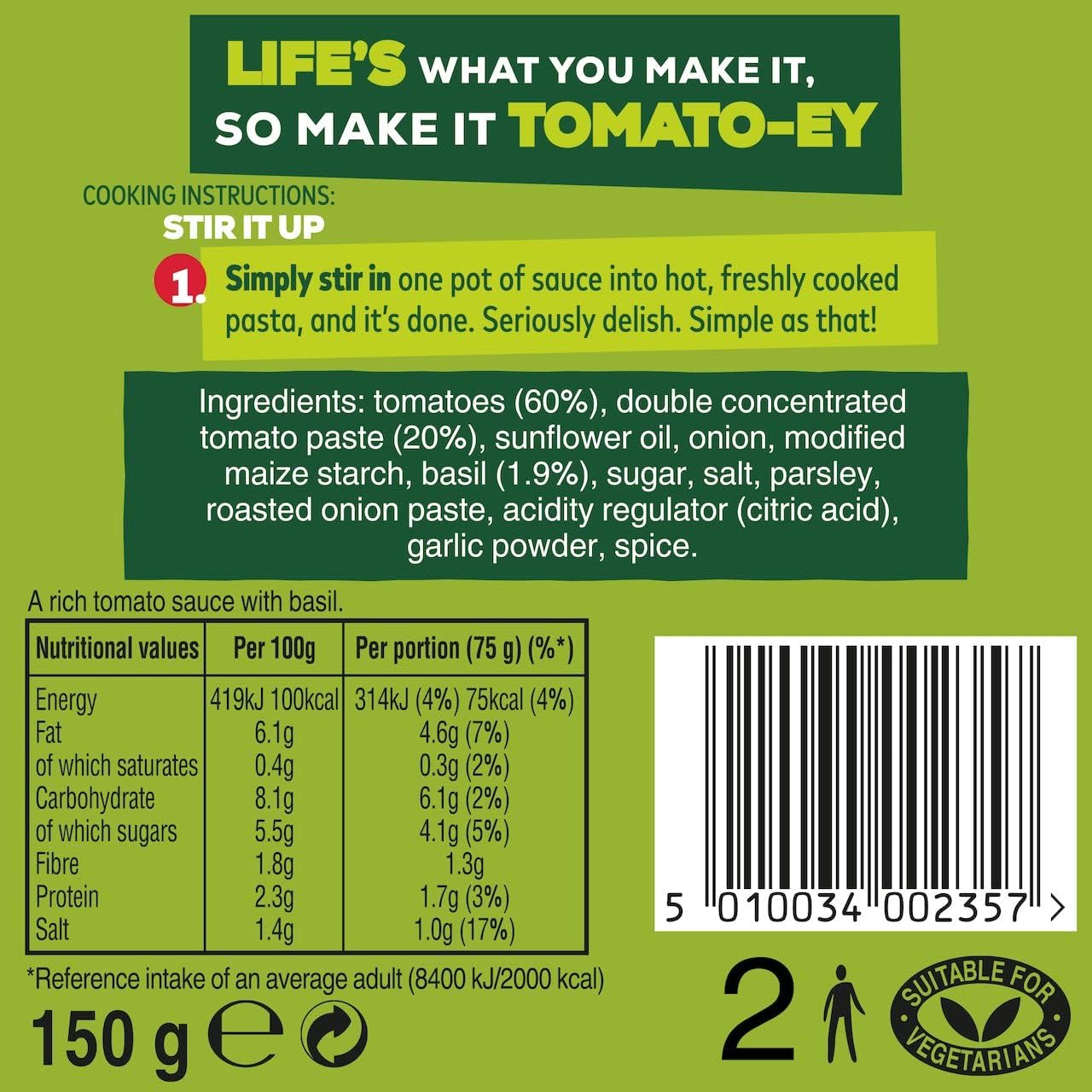 Dolmio Stir-In Tomato and Basil Pasta Sauce, 7 x 150g Multipack 3