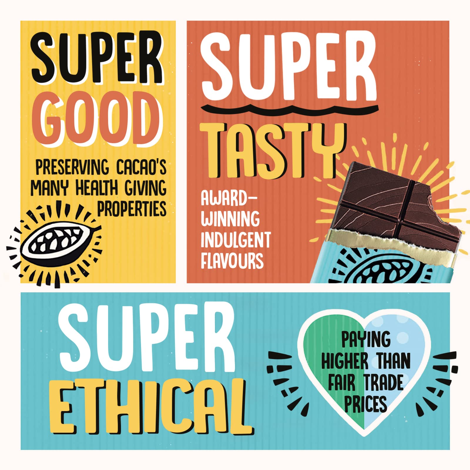 Ombar 72% Dark Chocolate Bar - Organic Fair Trade Vegan Chocolate 4