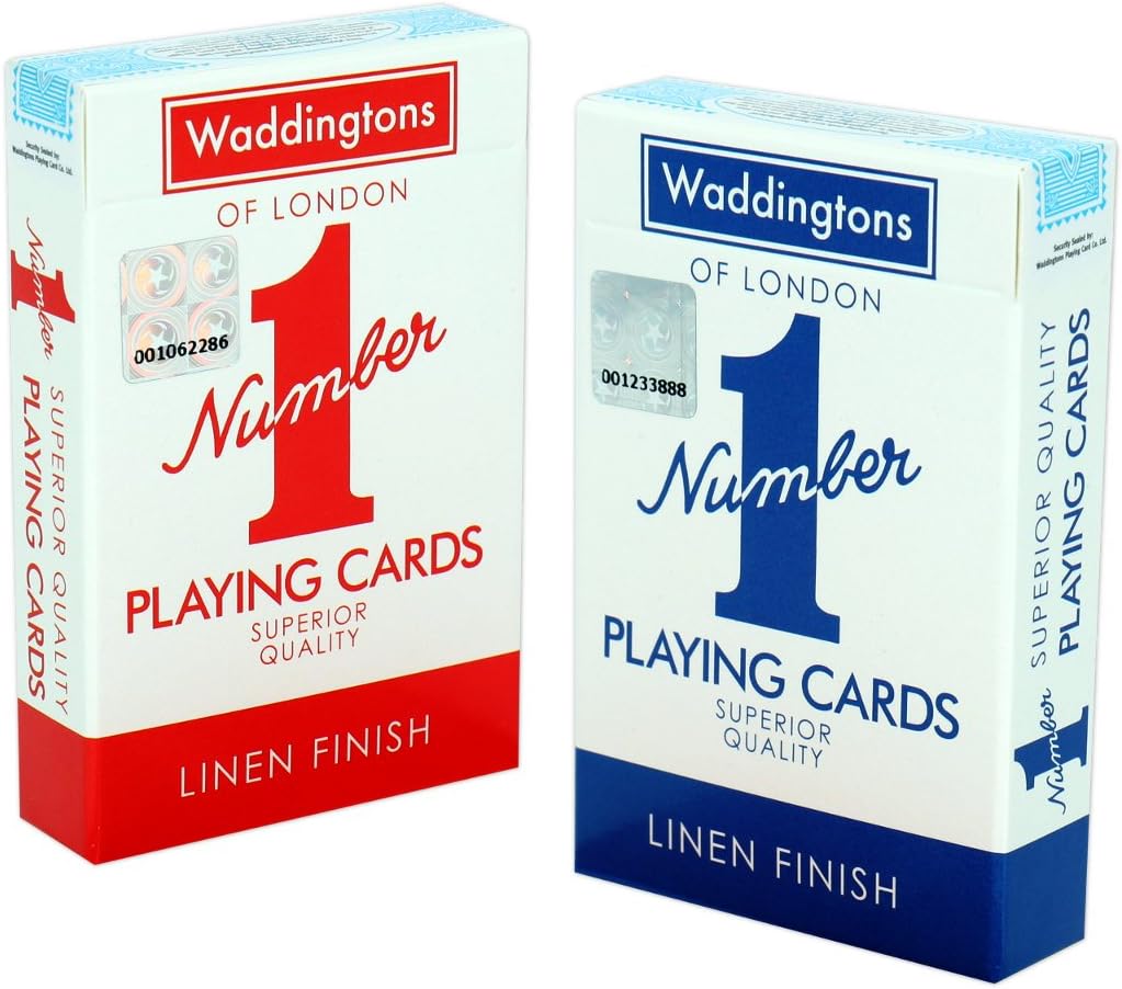 Waddingtons Number 1 Classic Red and Blue Twin Pack Playing Cards