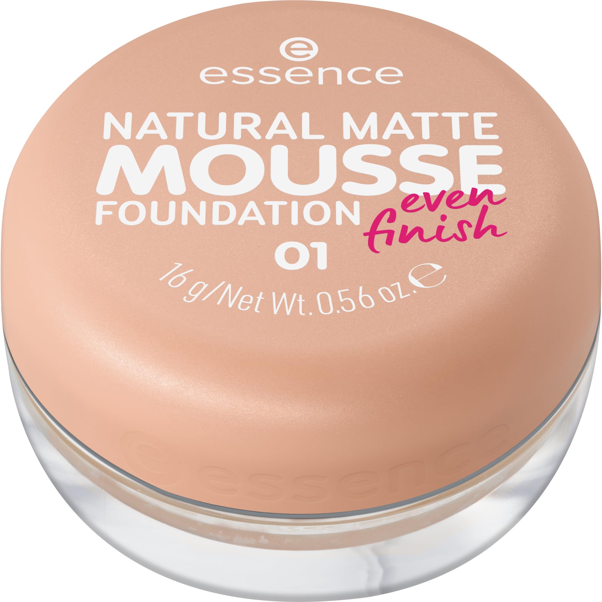 Essence Cosmetics Natural Matte Mousse Foundation - Color 01 | Oil-Free, Matte Finish | 16 g 1