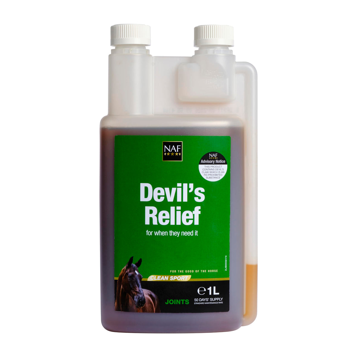 NAF Devil's Relief - Herbal Joint Support for Horses | Liquid Supplement | 1 Litre
