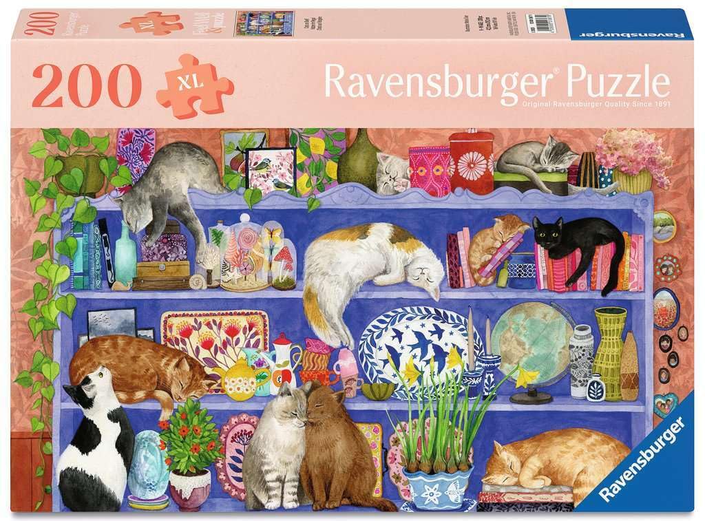Ravensburger Cats on Shelf 200-Piece Jigsaw Puzzle for Adults & Kids 9+