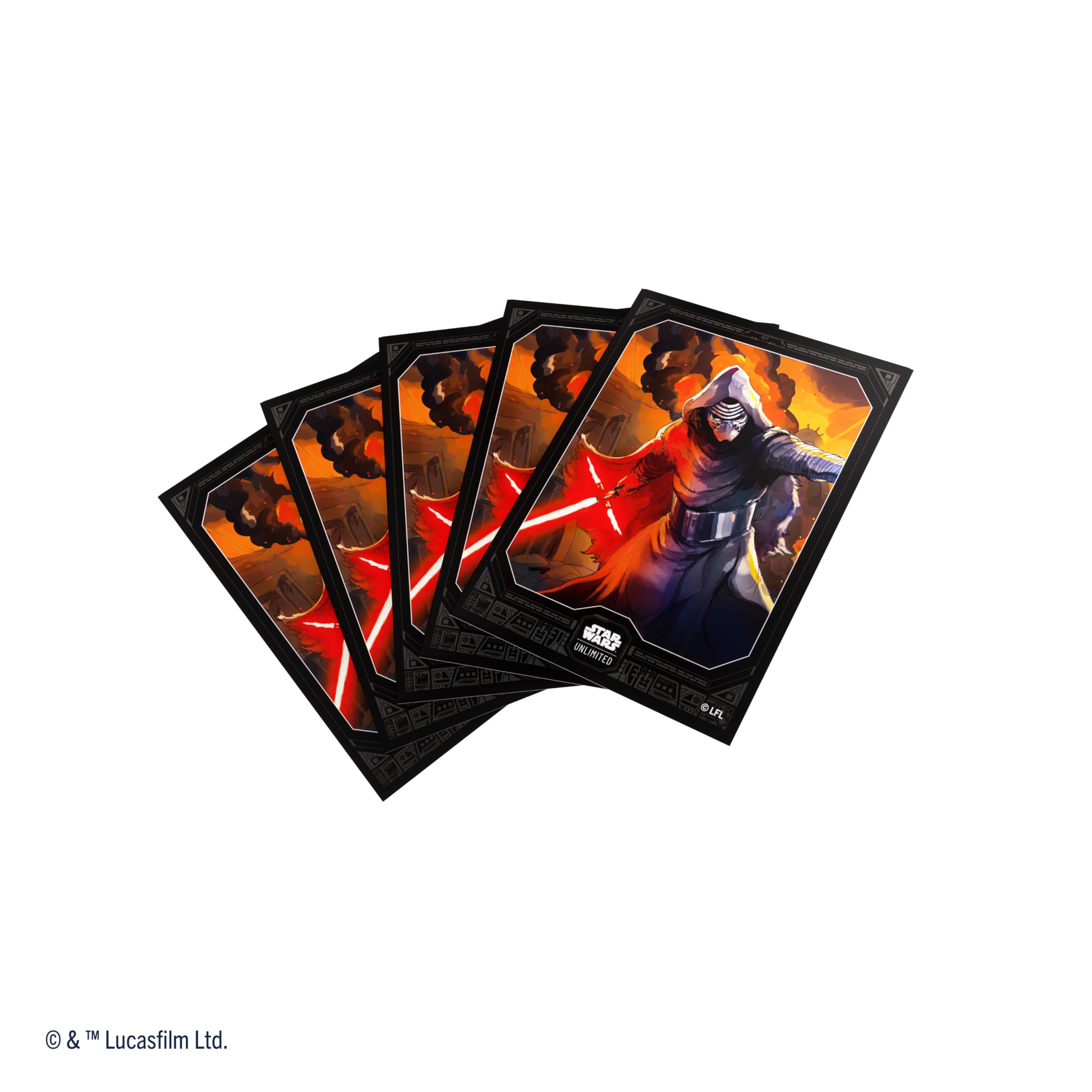 Gamegenic Star Wars Unlimited Kylo Ren Art Sleeves - 60 Art + 1 Clear Sleeve