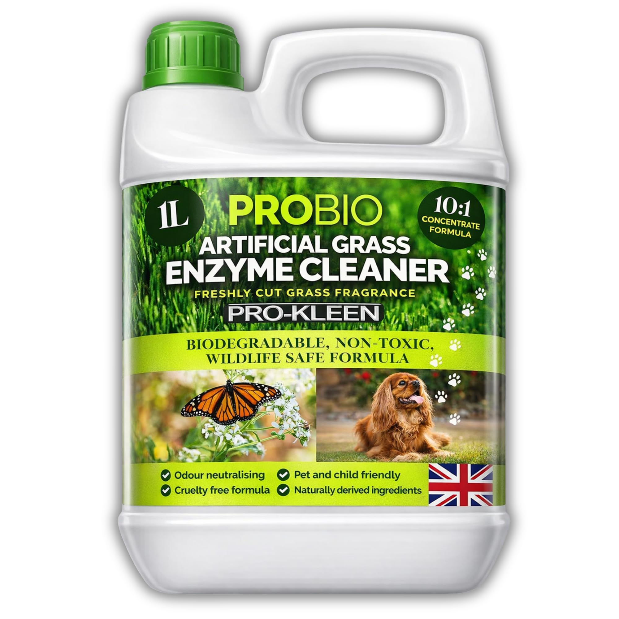 Pro-Kleen ProBio Artificial Grass Cleaner - Probiotic Deodoriser | 1L | Fresh Cut Grass Scent