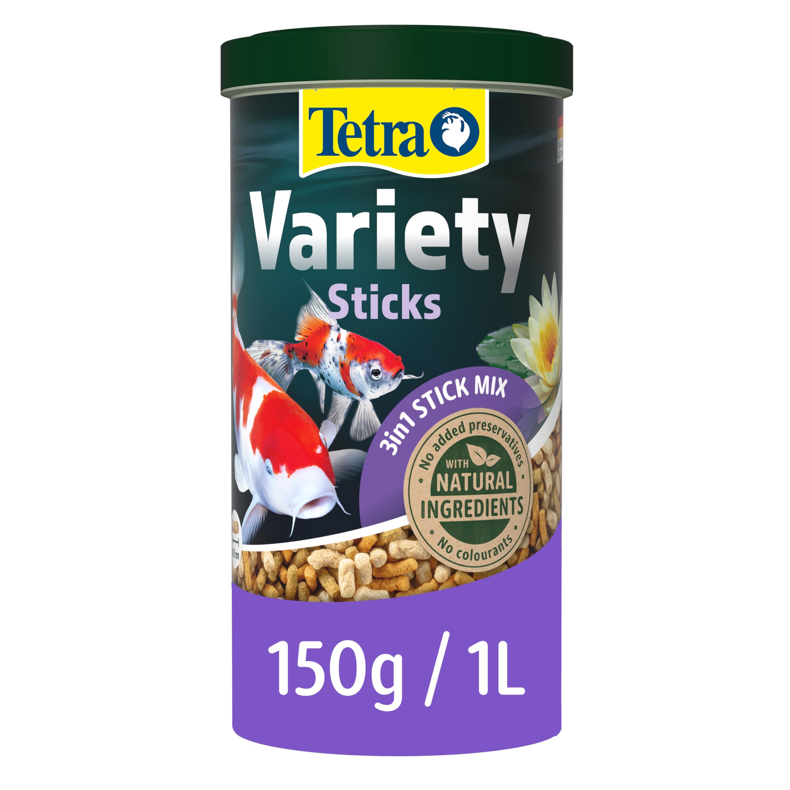 Tetra Pond Variety Sticks Fish Food - Complete Nutrition for All Life Stages | 150g Can