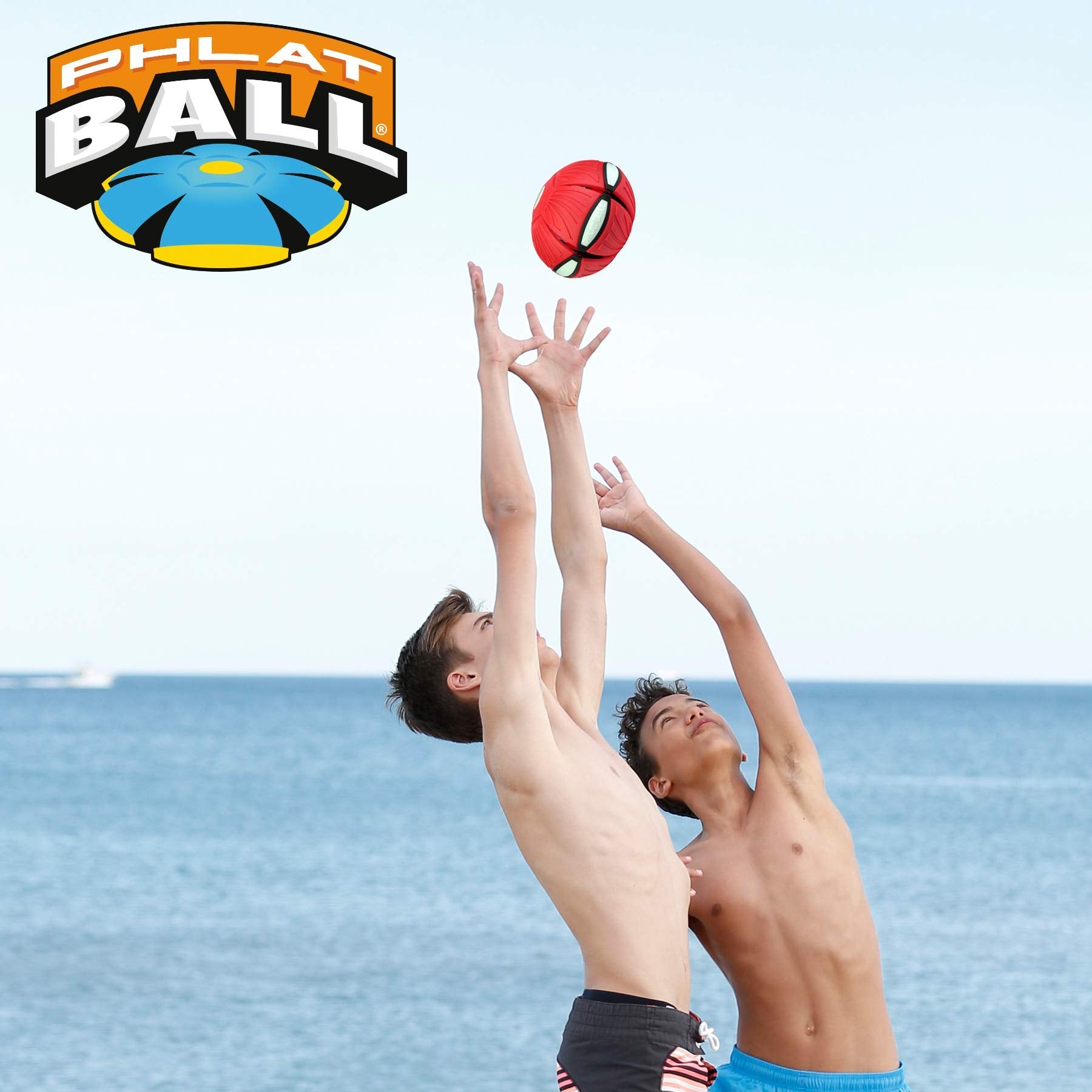 Phlat Ball Transforming Toy - Disc to Ball Action | Ages 5+ | Red Plastic 7