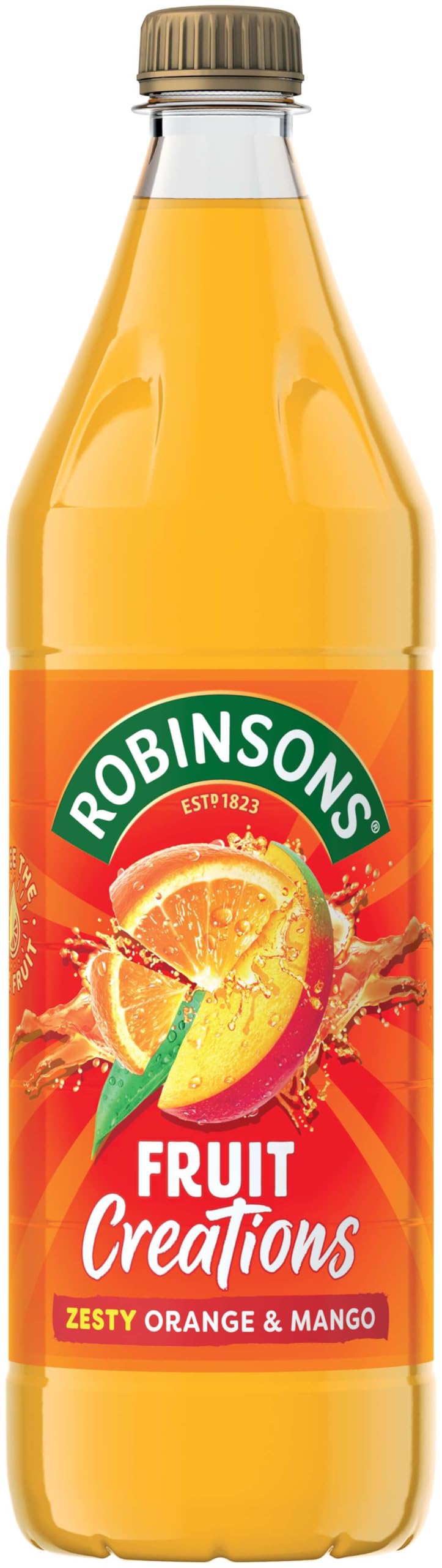 Robinsons Fruit Creations Real Fruit Squash - Zesty Orange and Mango - Low Calorie Fruit Concentrate