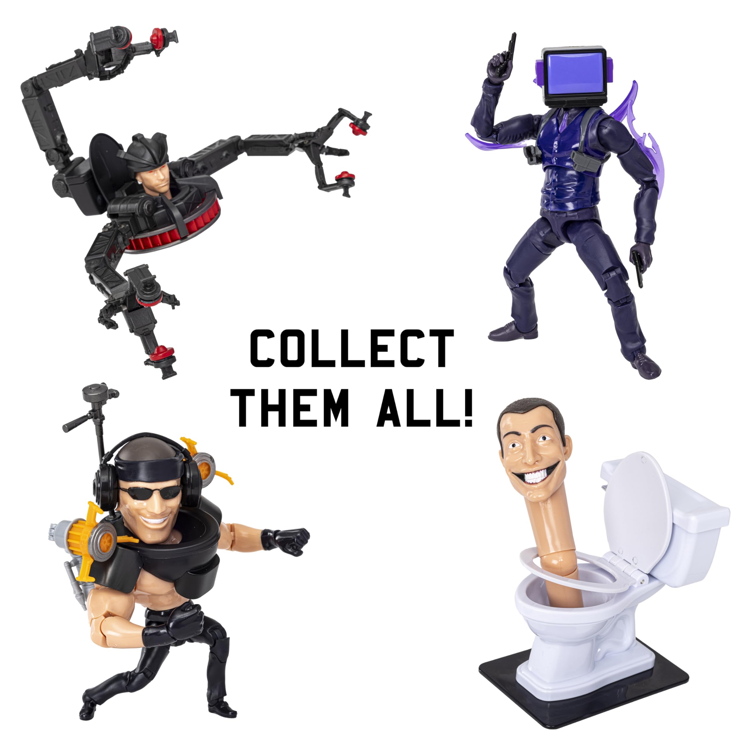 Skibidi Toilet Dark TV Man Deluxe Collector Figure Series 2 - 6" Articulated Action Figure