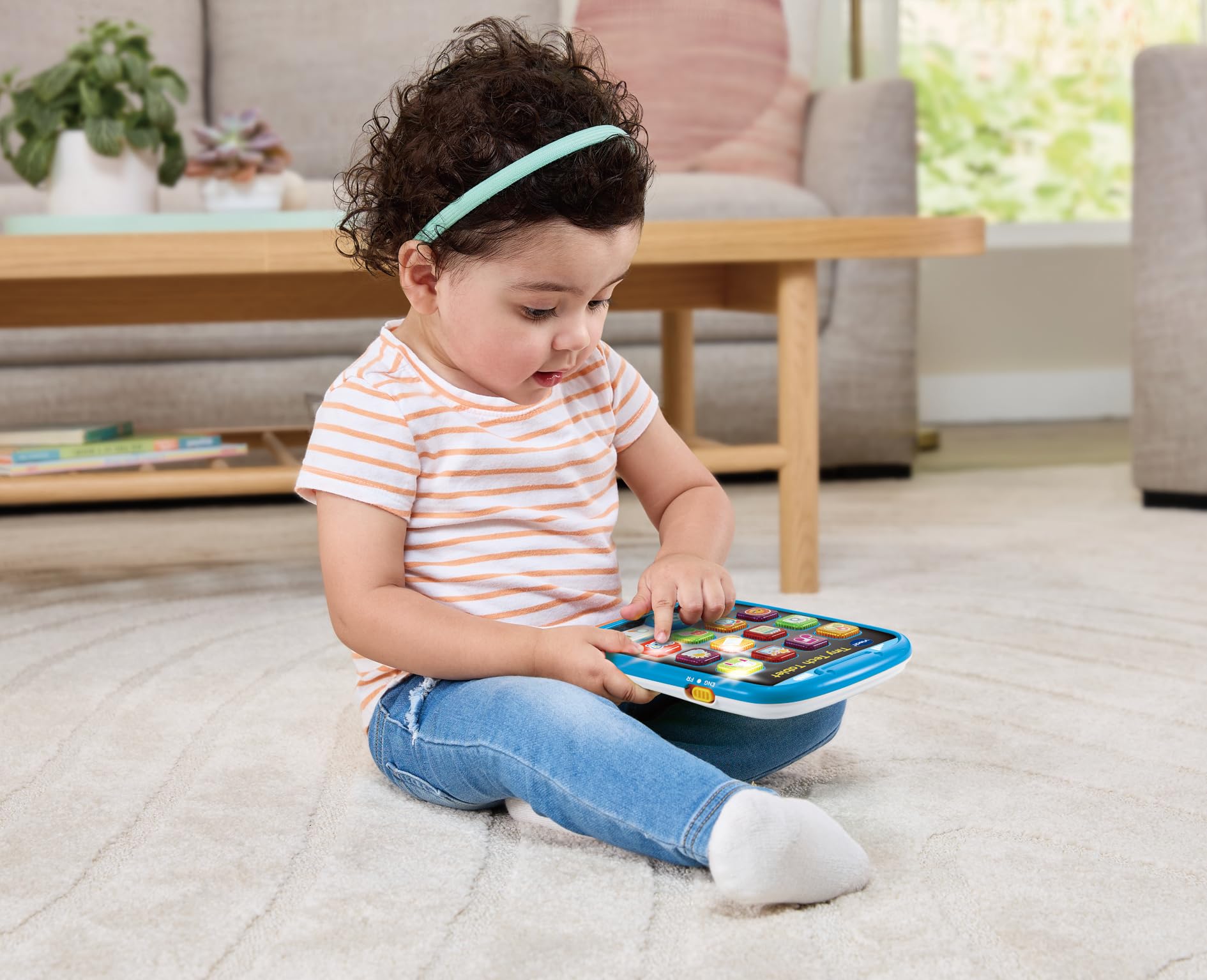 VTech Tiny Tech Tablet Educational Toy with Light Up Buttons and Animal Voices 5