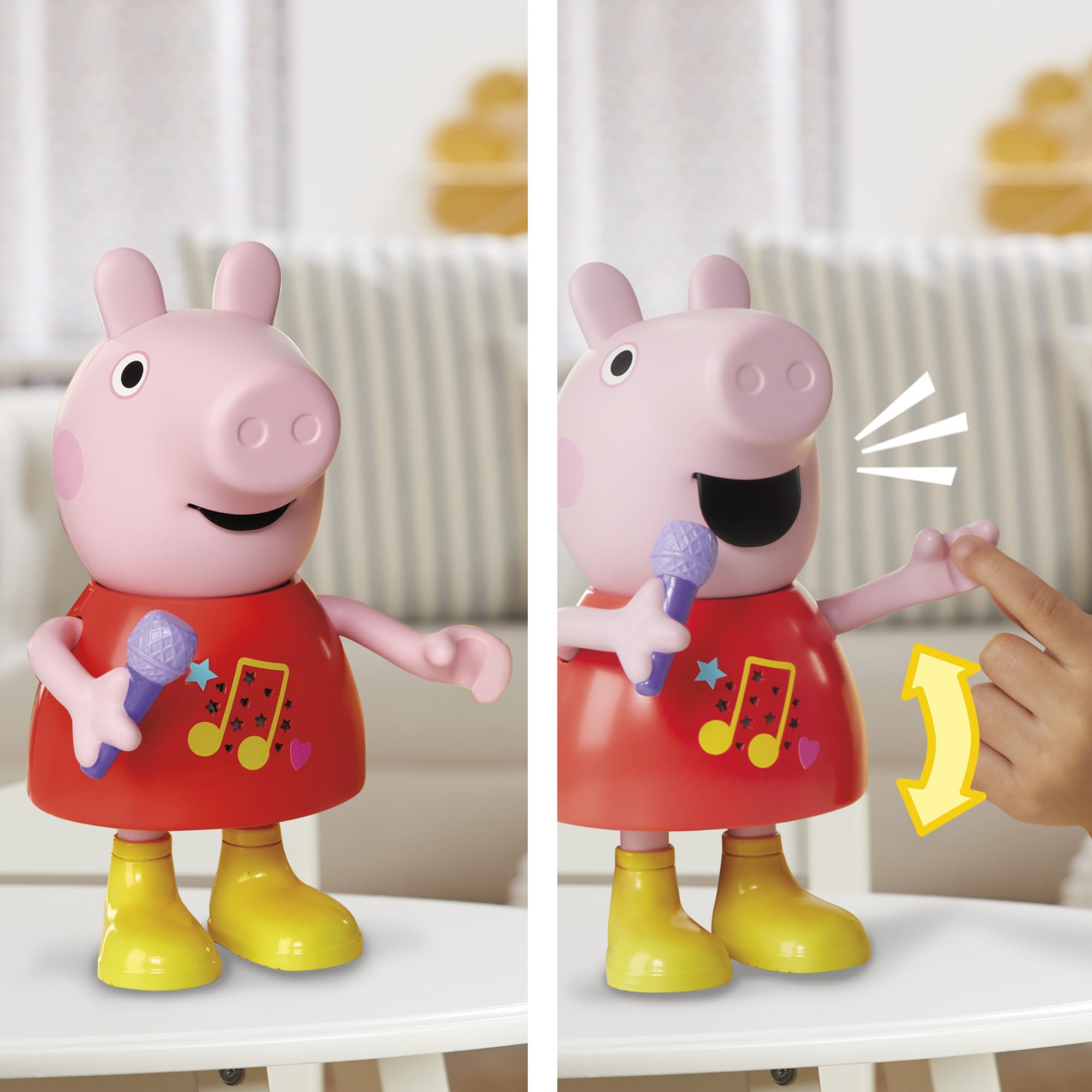 Peppa Pig Talk & Sing Interactive Doll - Muddy Puddles & Party Mode, 20 cm 4