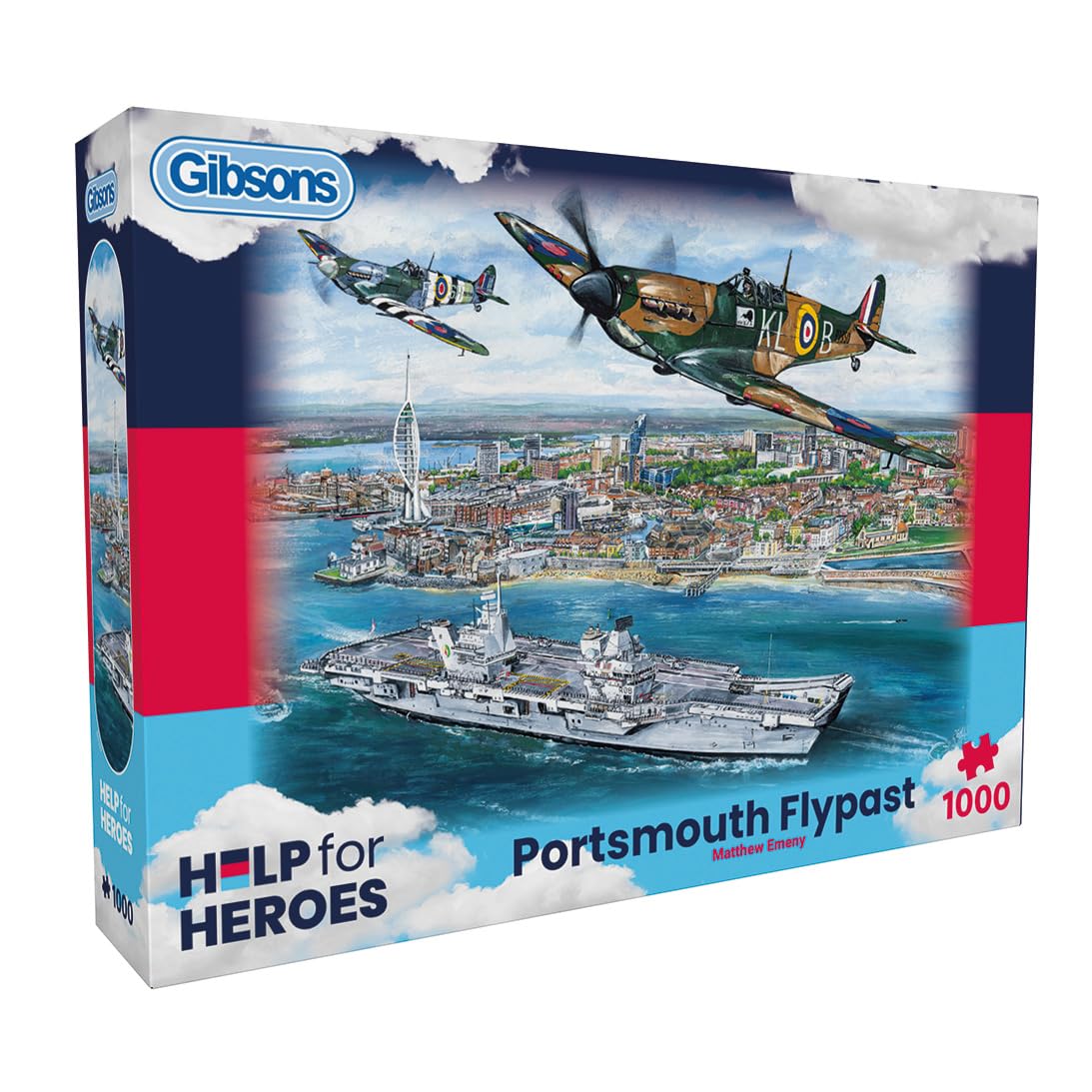 Gibsons Portsmouth Flypast 1000 Piece Jigsaw Puzzle | Historic D-Day Tribute