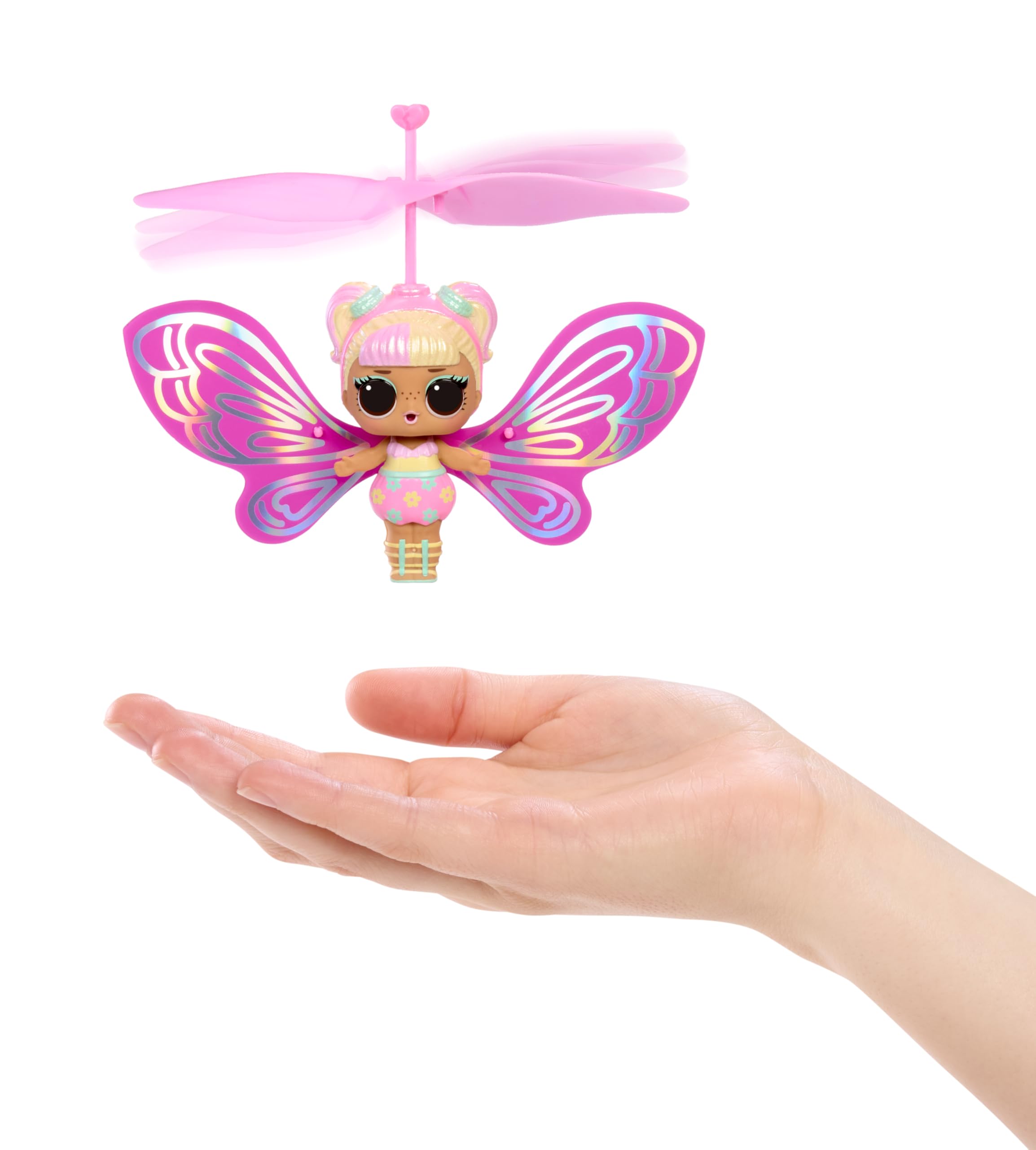 L.O.L. Surprise! Magic Flyers Fairies Tots - Flower Child - Rechargeable Flying Doll with Magic Wand, Ages 3+ 6
