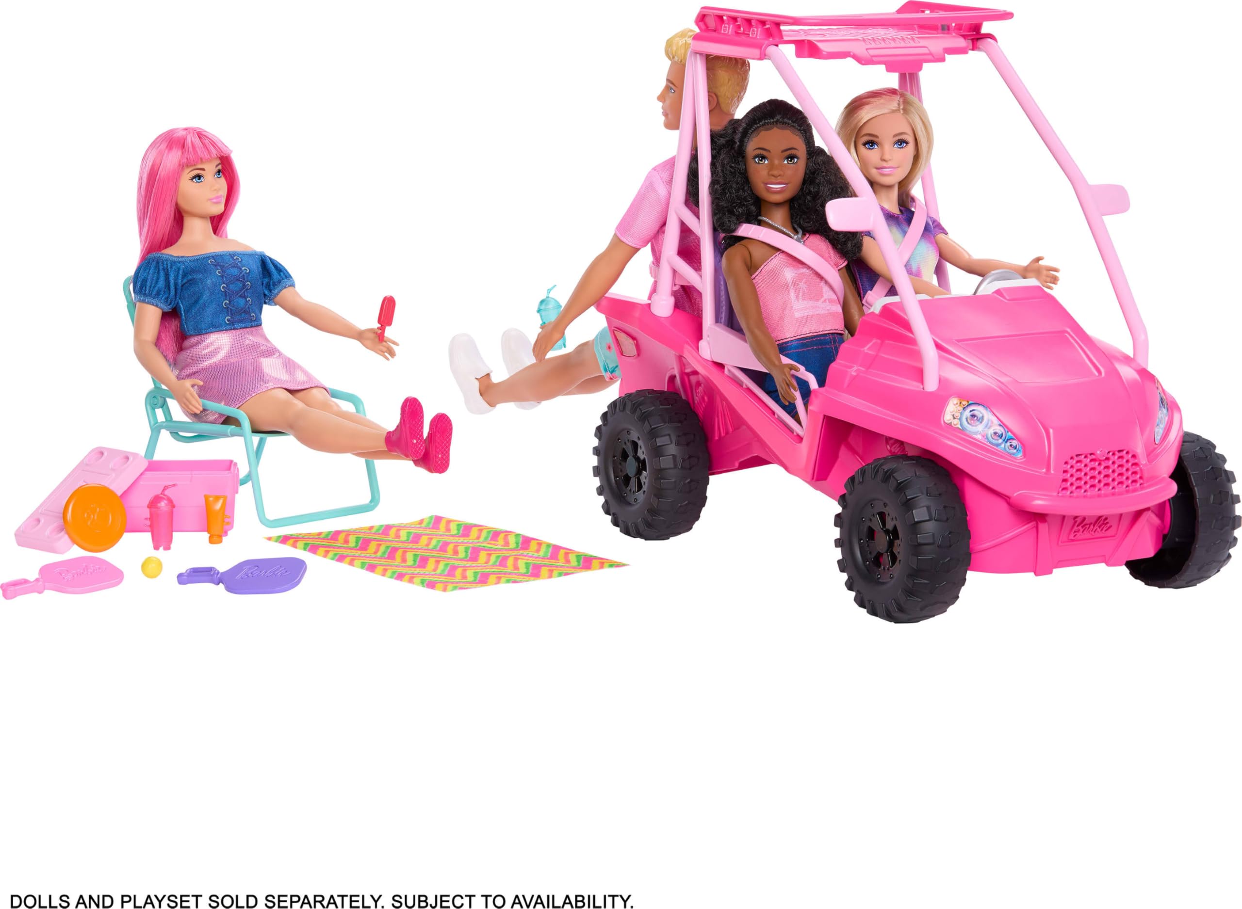 Barbie Mysteries: Beach Detectives Playset - Beach Buggy Vehicle with 10+ Accessories