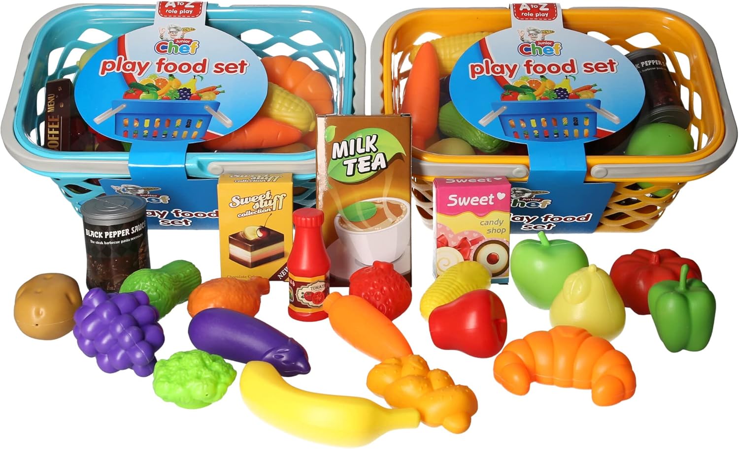 Play Food Set - 20+ Piece Pretend Play Grocery Set for Kids Ages 3-6