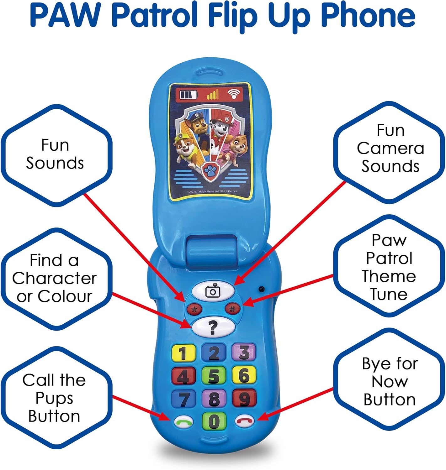 Paw Patrol Flip-Up Phone - Interactive Learning Toy for Toddlers 18 Months & Up 5