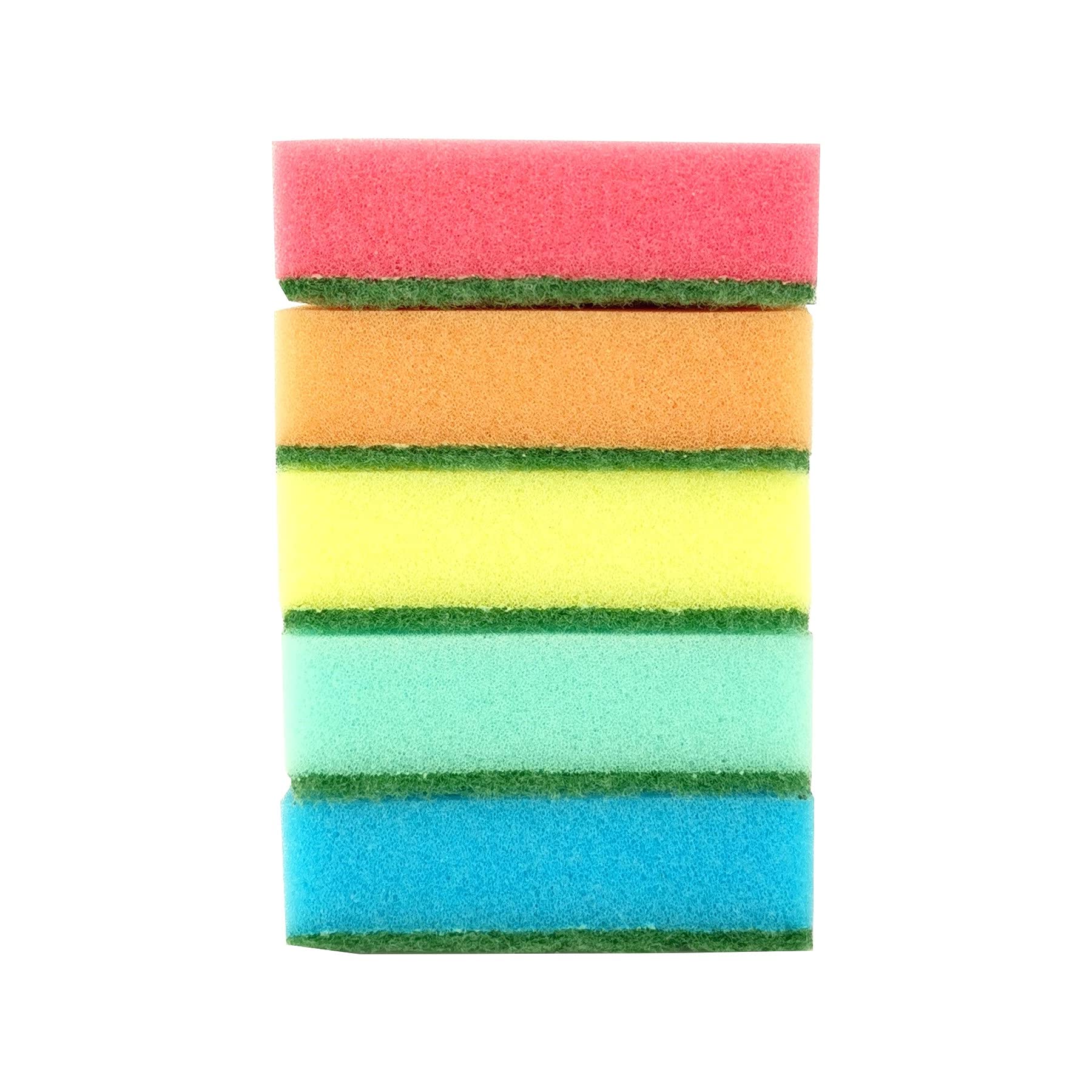 IDEA HOME MAXI Dishwashing Sponge - Dual-Sided Scrub Kit, 5 Pack | 100x75x30mm