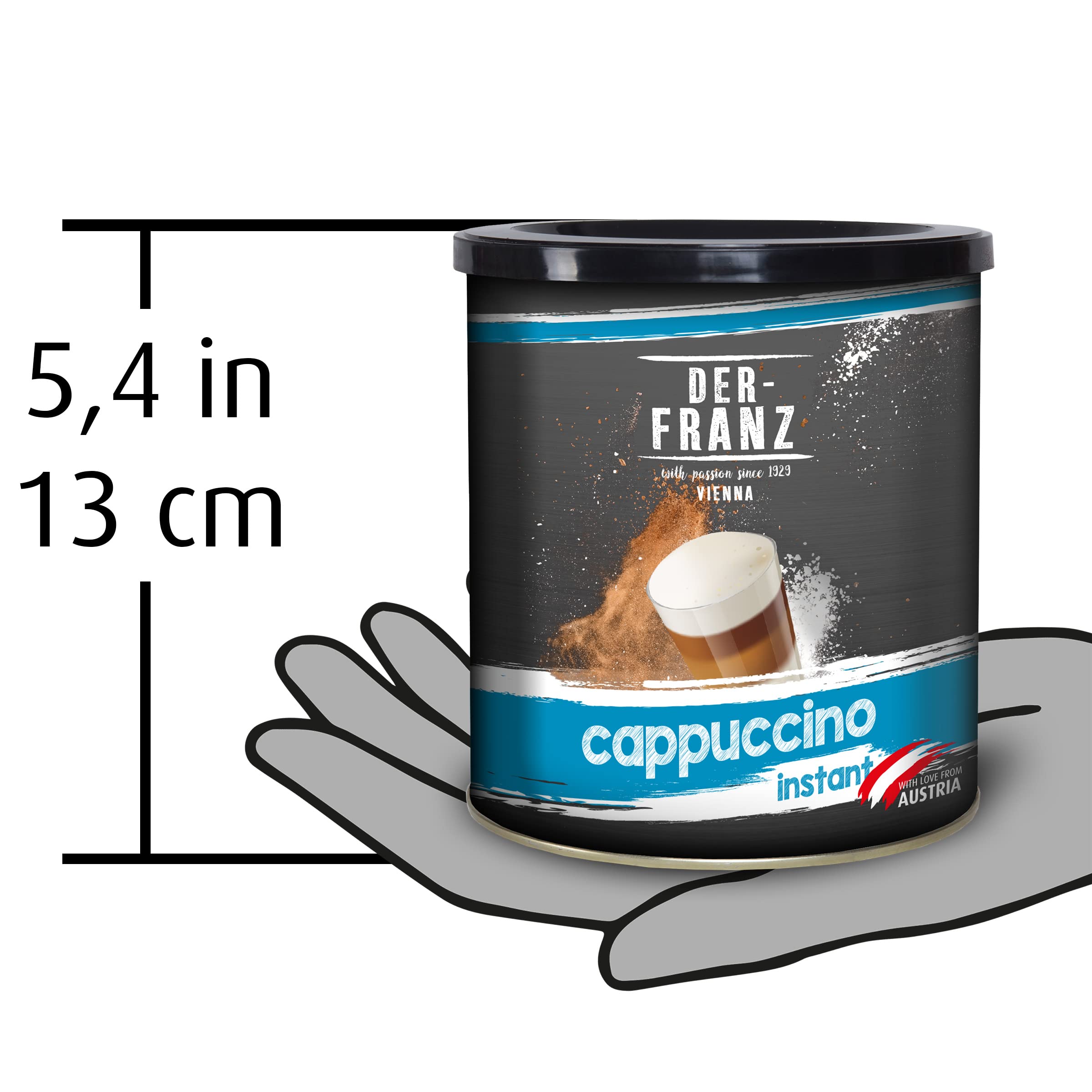 Der-Franz Instant Cappuccino 500 g – Fertige Cappuccino-Mischung mit 15,5 % Instantkaffee 3