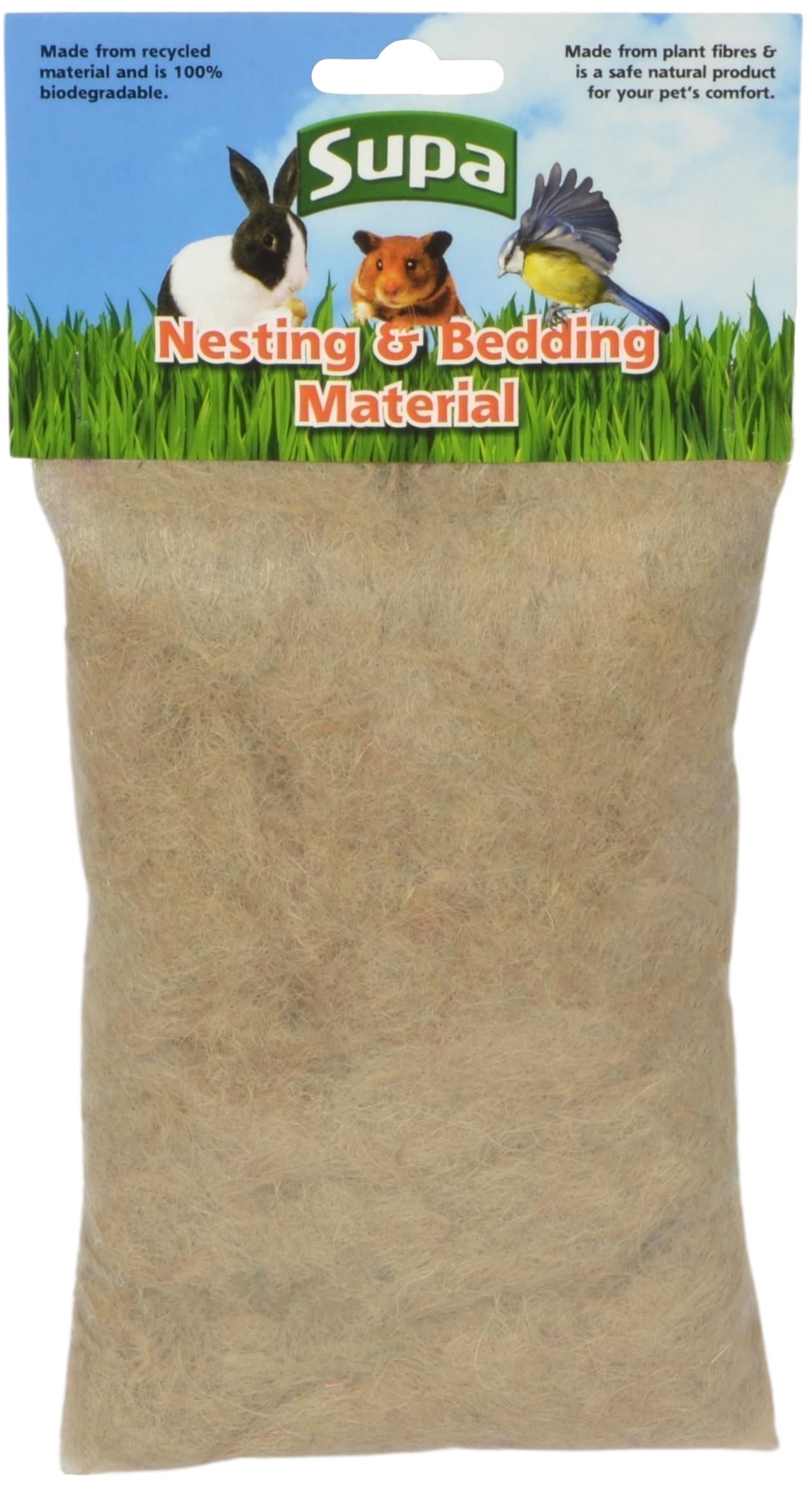 Supa Natural Bedding & Nesting Material - Environmentally Friendly Jute Fibre for Birds & Small Animals | 40g