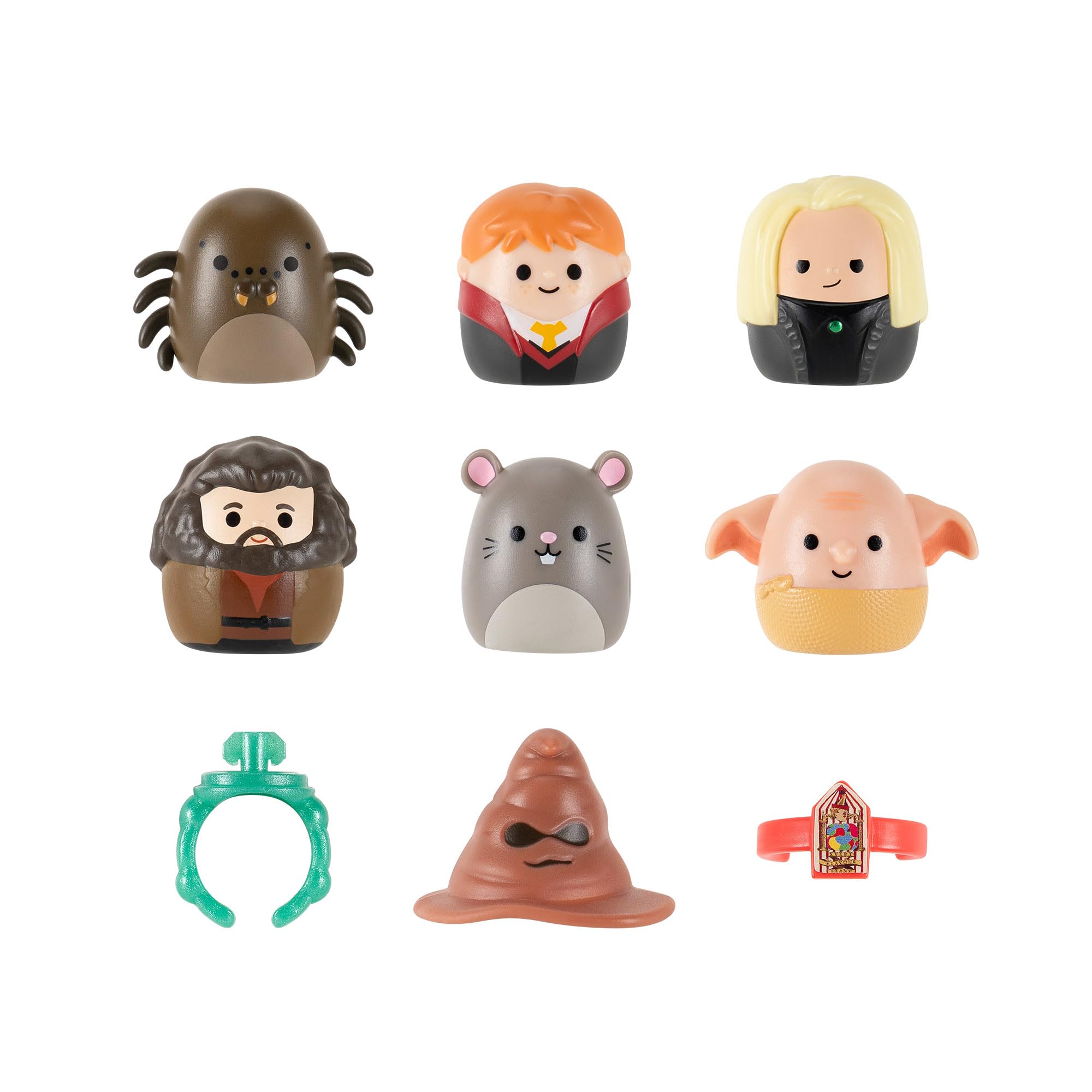 Squish-a-longs Harry Potter Mini-Squish + Accessory 6-Pack - Ron, Scabbers, Dobby, Lucius Malfoy, Aragog, Hagrid 8