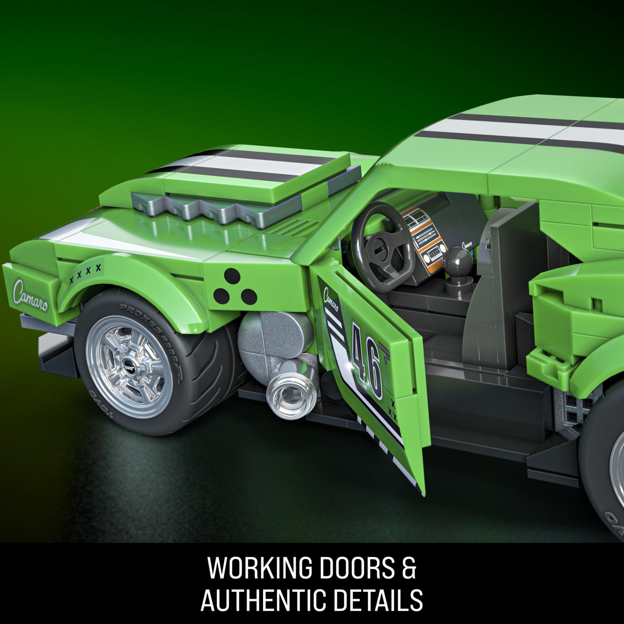 Mattel Brick Shop Hot Wheels Speed Series Building Set - Custom ’68 Camaro (290 Pieces, Ages 10+) 3