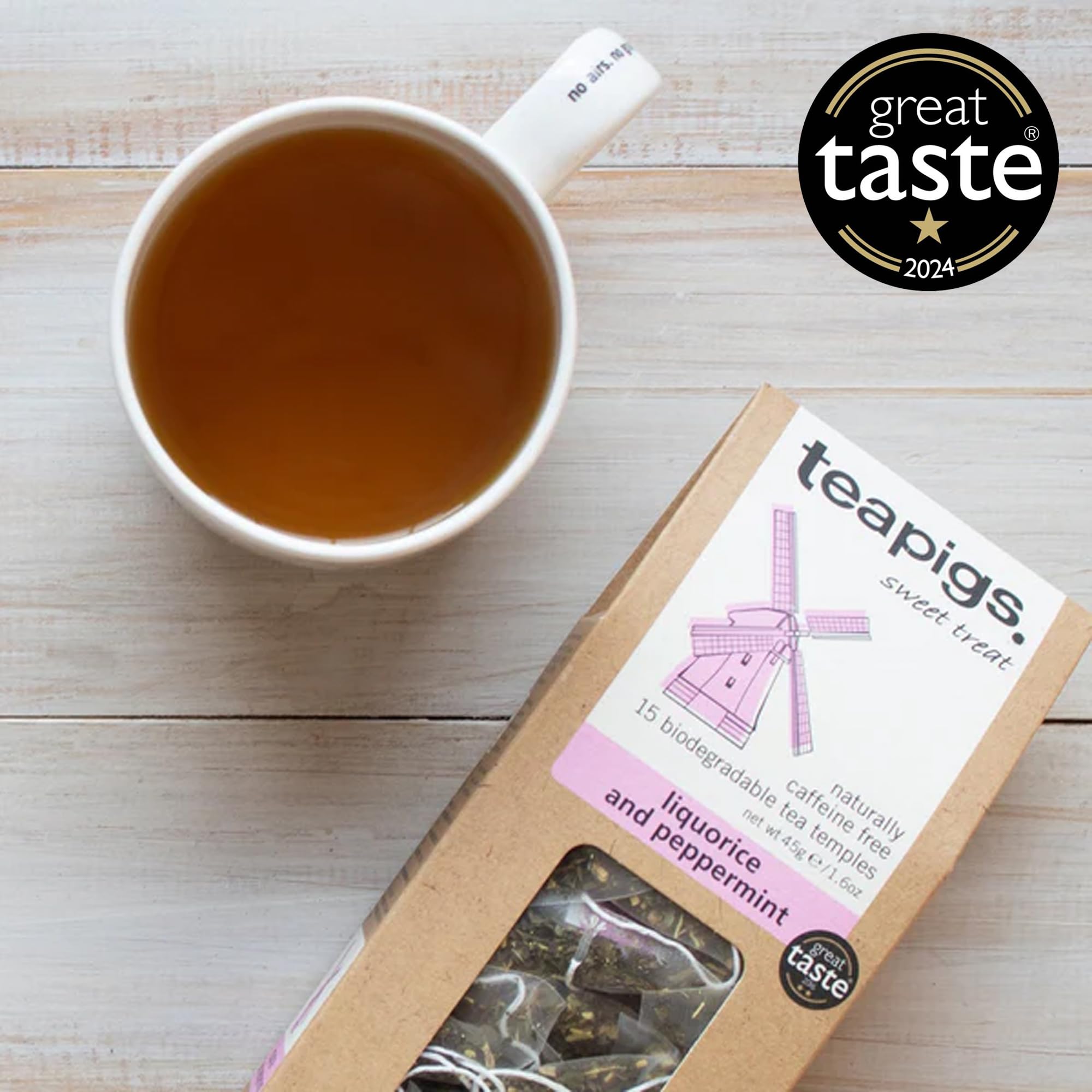 Teapigs Liquorice and Peppermint Tea - 50 Whole Leaf Tea Bags, Naturally Caffeine-Free Herbal Infusion 7