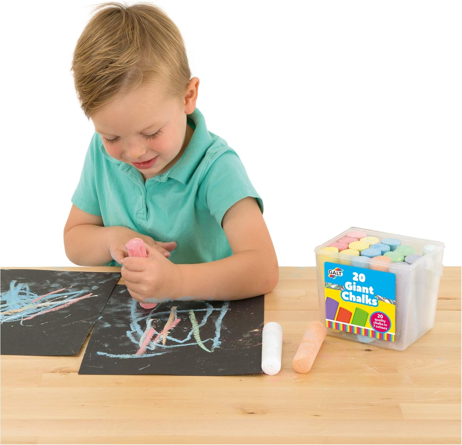 Galt Toys 20 Giant Chalks - Washable & Durable Kids Art Set for Ages 3+ 4