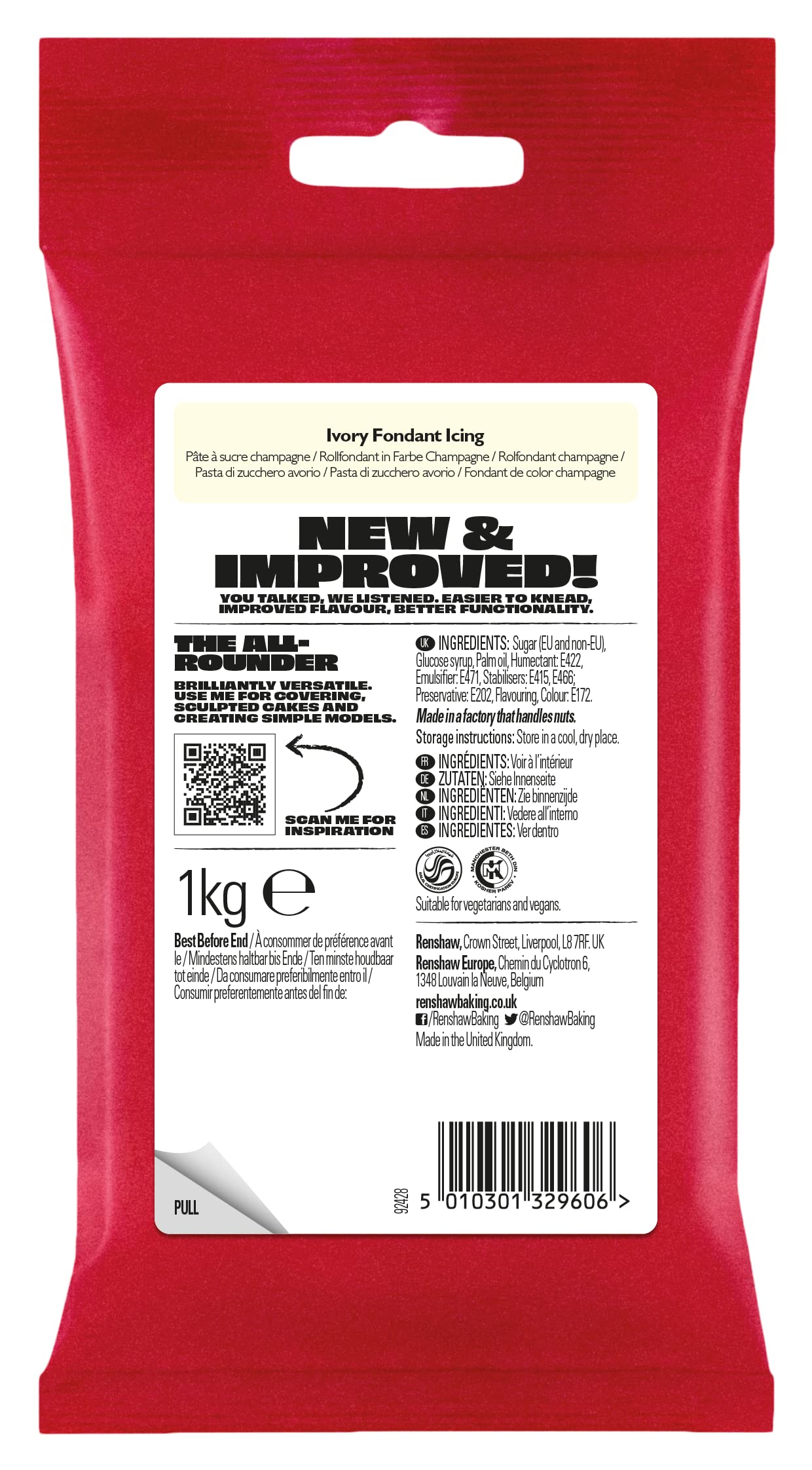 Renshaw - Ivory Just Roll With It Fondant Icing 1 kg 4