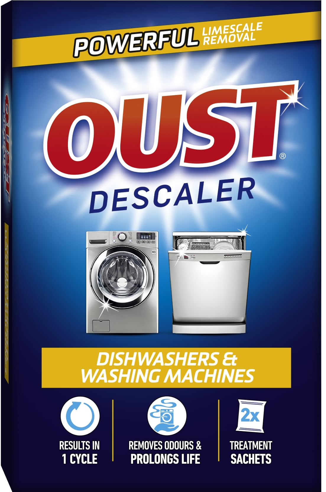 Oust - Dishwasher and Washing Machine Descaler (2 x 75g x 6)
