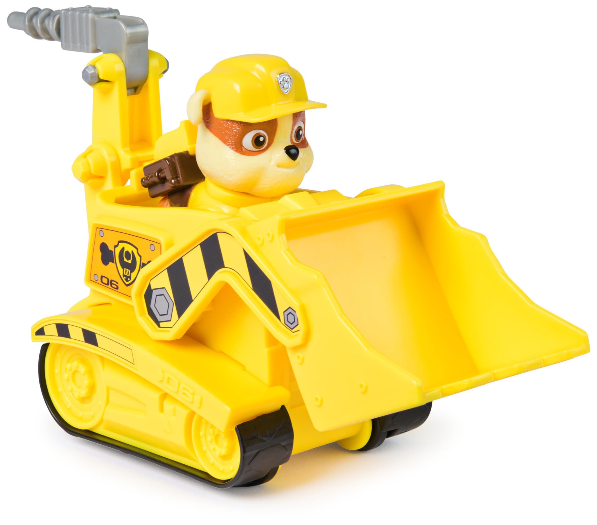 Paw Patrol Rubble's Bulldozer Toy Vehicle with Collectible Action Figure - Ages 3+ 4