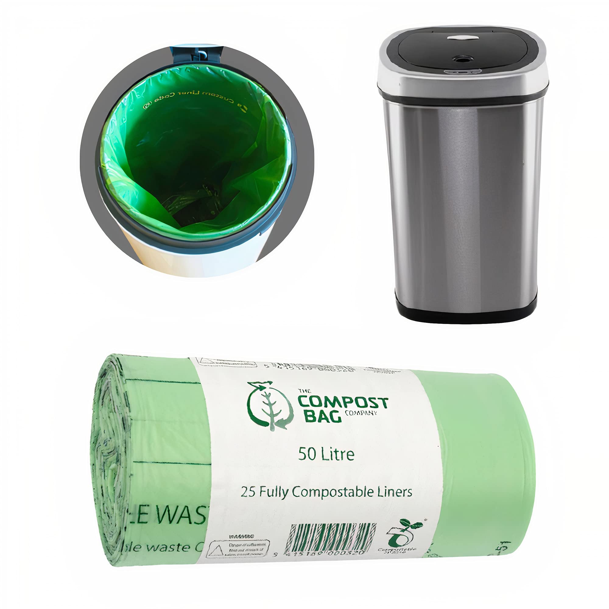 The Compost Bag Company - 50L Compostable Bin Liners 25 Pack