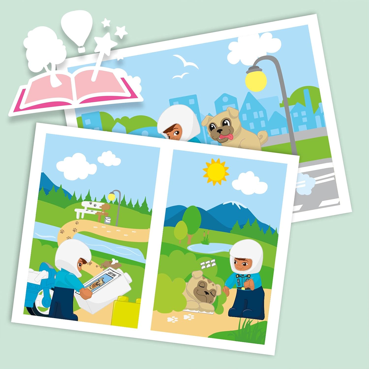 LEGO DUPLO Town Rescue Police Motorcycle Toy - Building Set for Toddlers 2+ 4